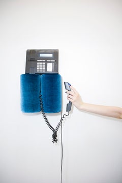 Set of 2 Hold on Blue Wall Objects by Haus Otto