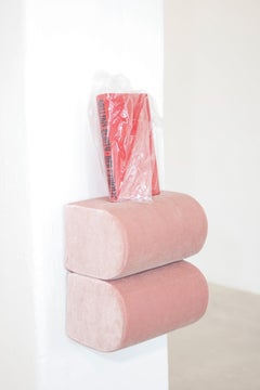 Set of 2 Hold On Pink Wall Objects by Haus Otto