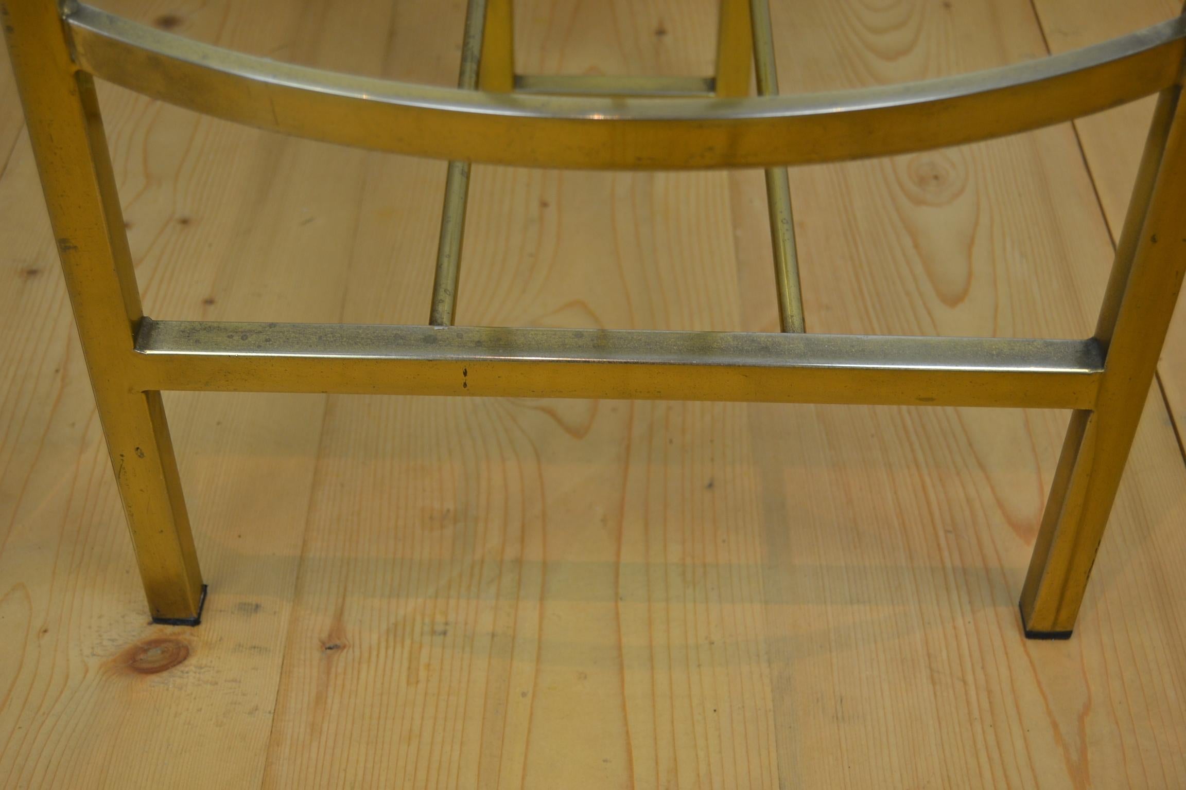 Hollywood Regency Pair of Gild Bar Stools by Belgo Chrome, Belgium, 1970s 7