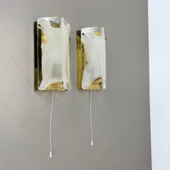 Set of 2 Hollywood Regency MURANO Glass Wall Light Made by Kalmar Lights, 1960s