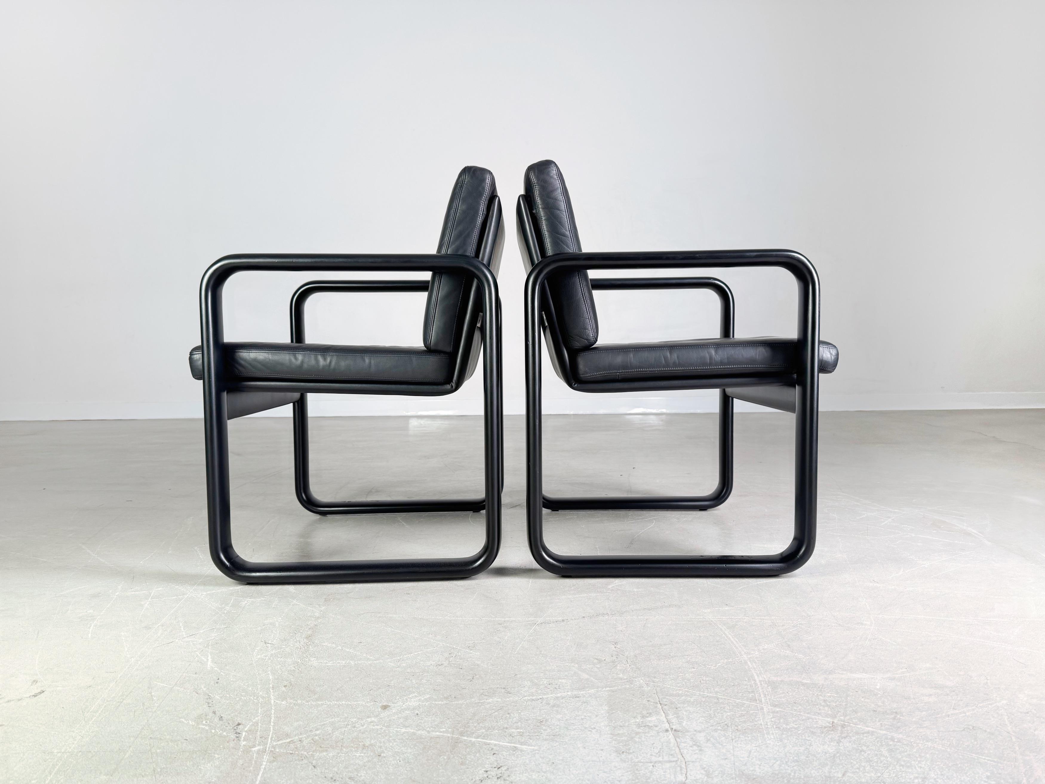 Late 20th Century Set of 2 Hombre armchairs Rosenthal chair Burkhard Vogtherr 1970s For Sale