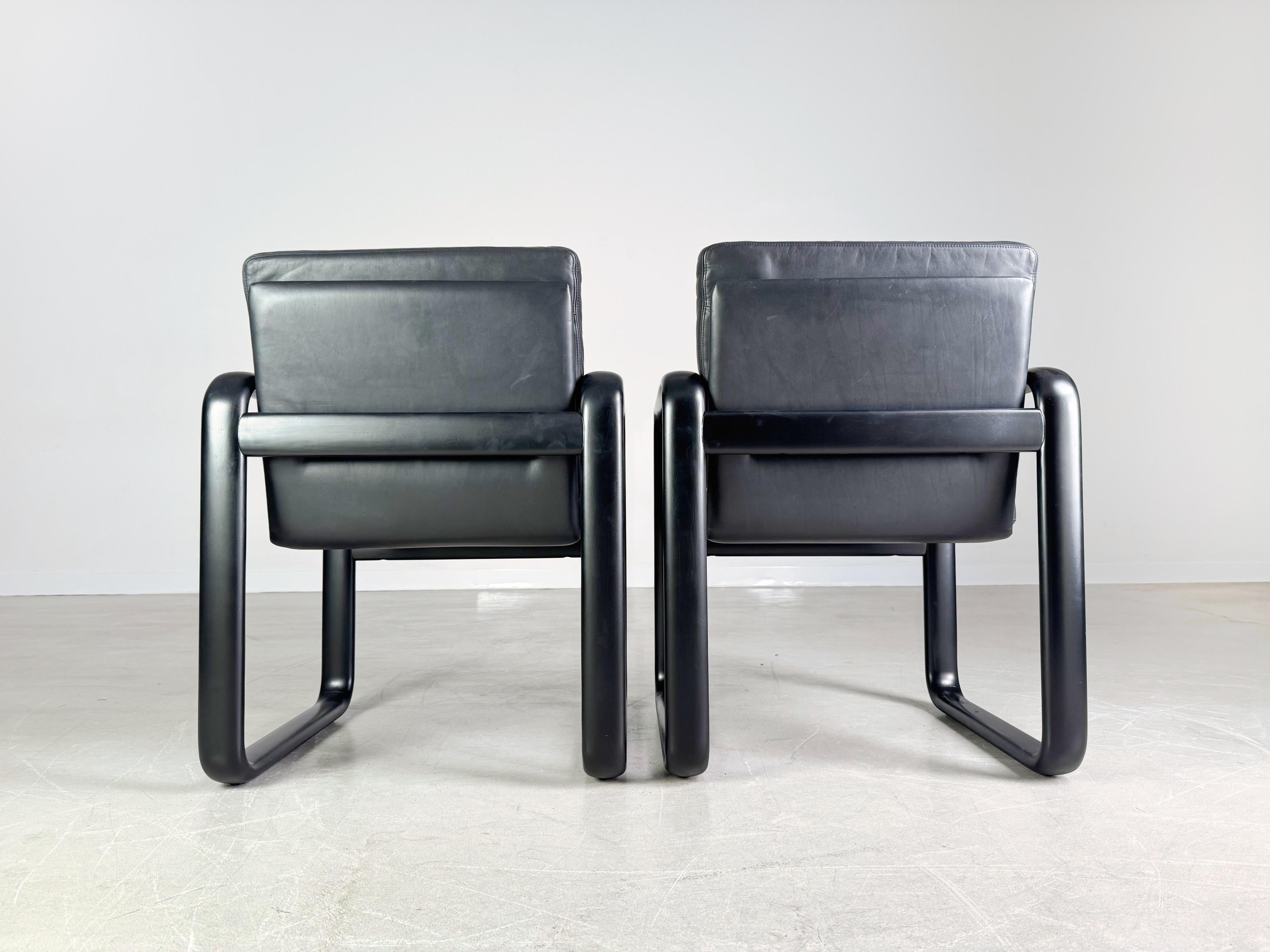Set of 2 Hombre armchairs Rosenthal chair Burkhard Vogtherr 1970s For Sale 1
