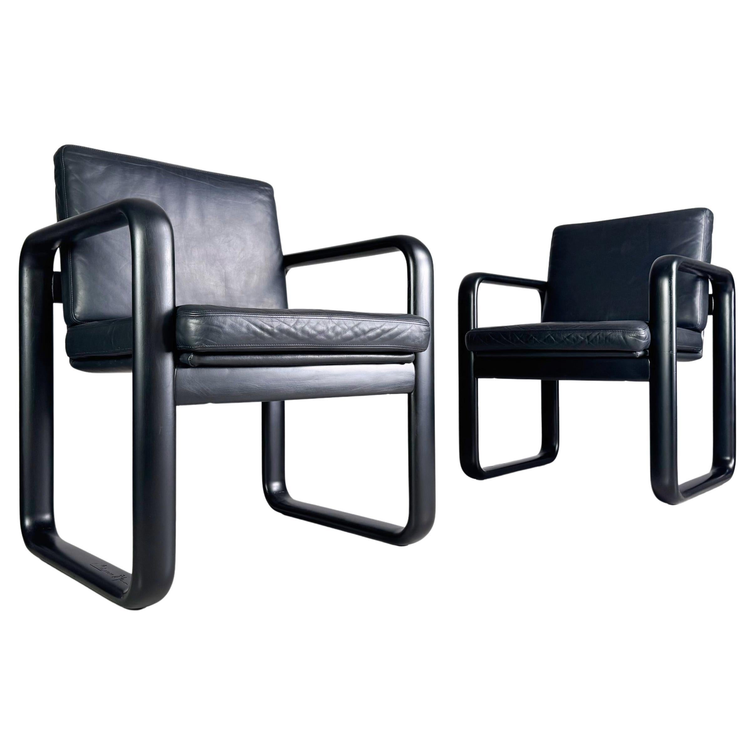 Set of 2 Hombre armchairs Rosenthal chair Burkhard Vogtherr 1970s