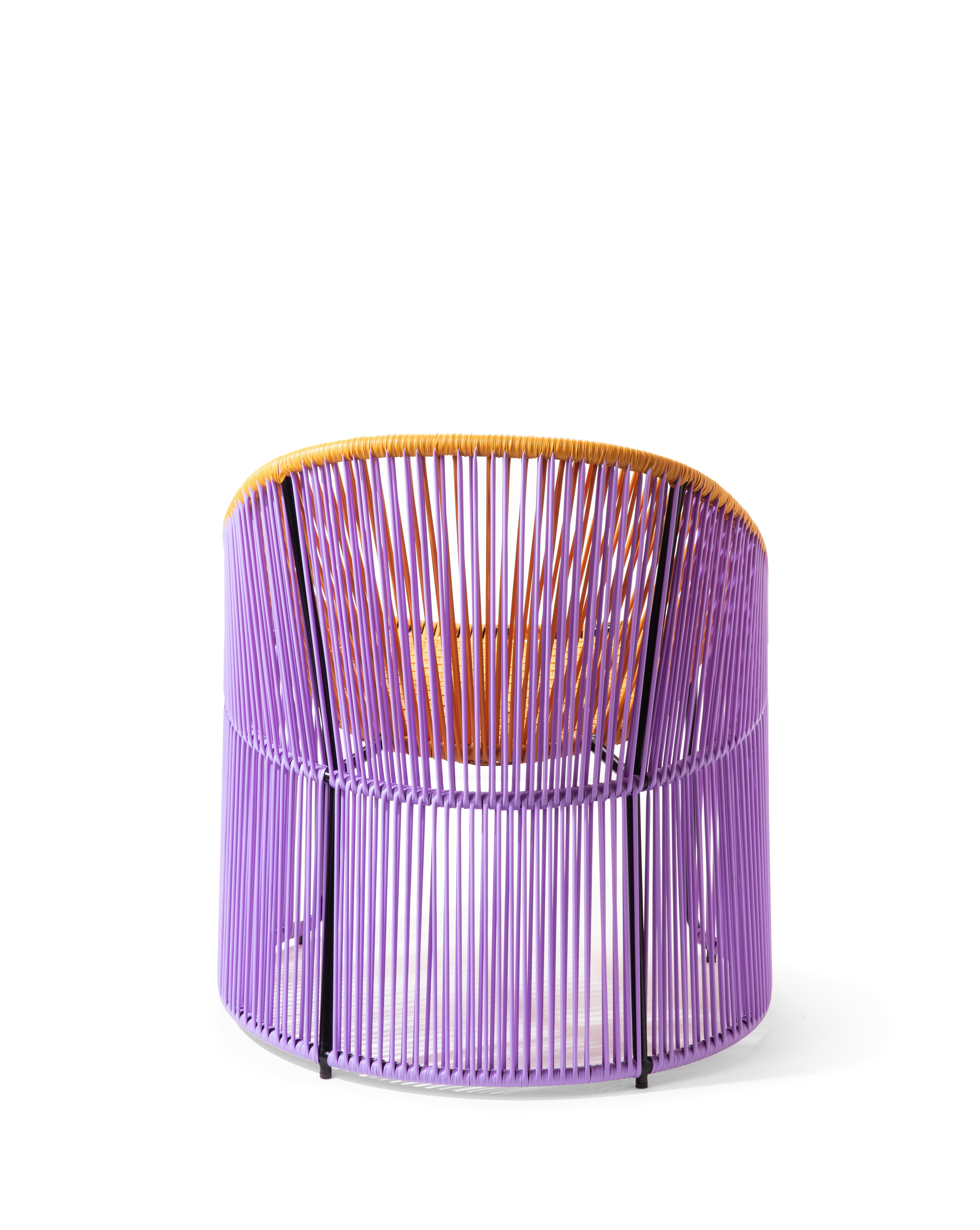 Powder-Coated Set of 2 Honey Cartagenas Lounge Chair by Sebastian Herkner For Sale
