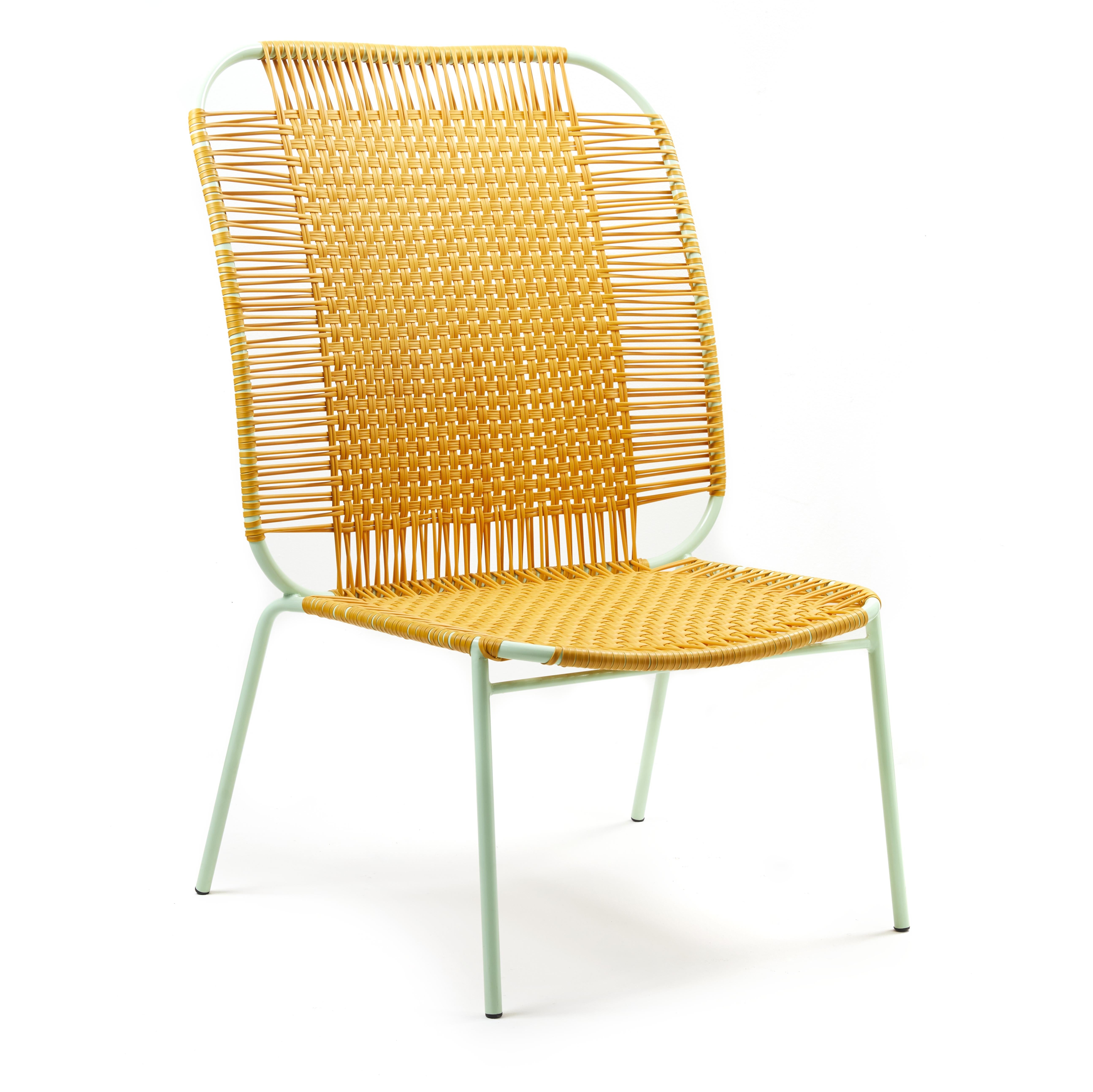German Set of 2 Honey Cielo Lounge High Chair by Sebastian Herkner For Sale