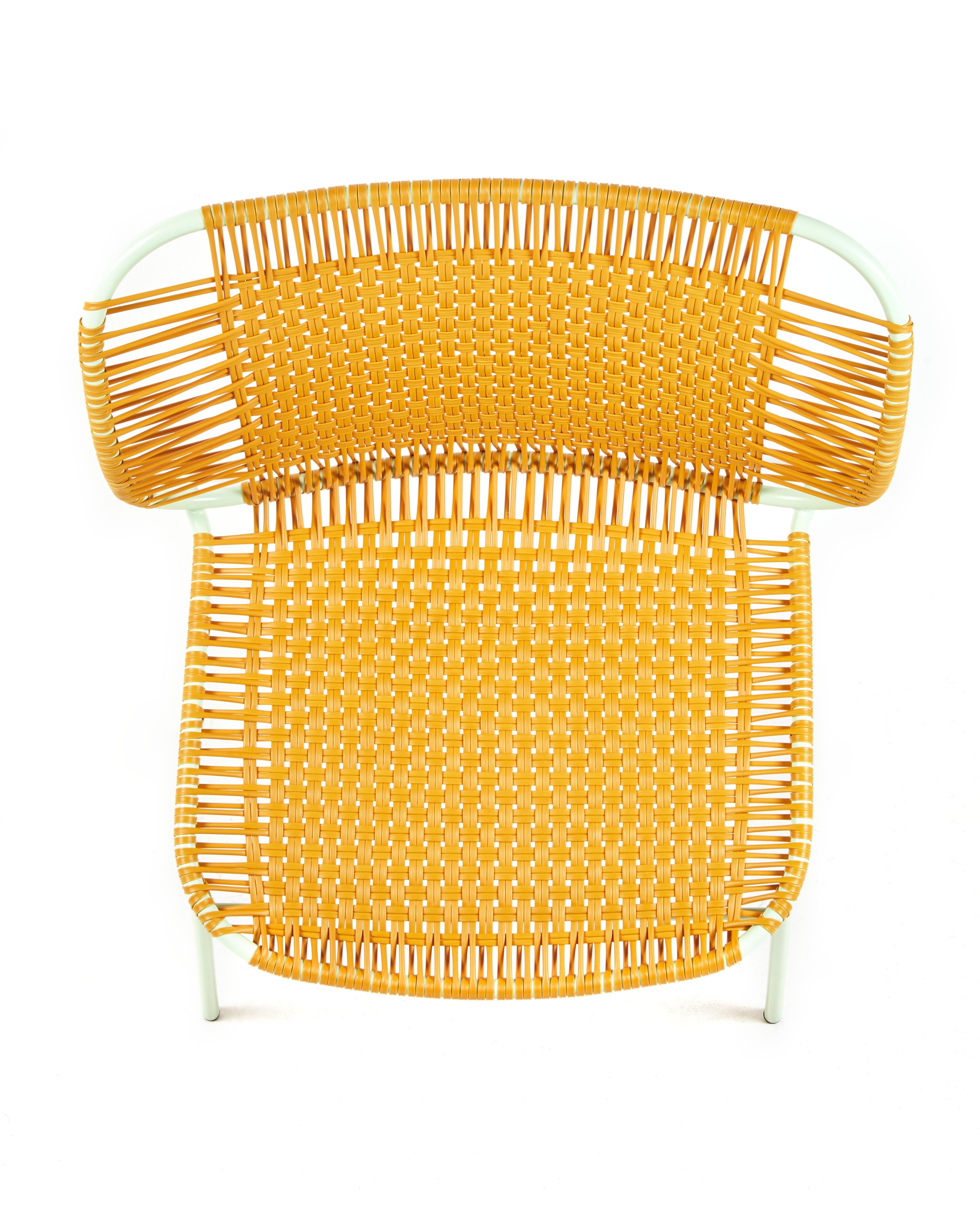 Steel Set of 2 Honey Cielo Lounge Low Chair by Sebastian Herkner For Sale