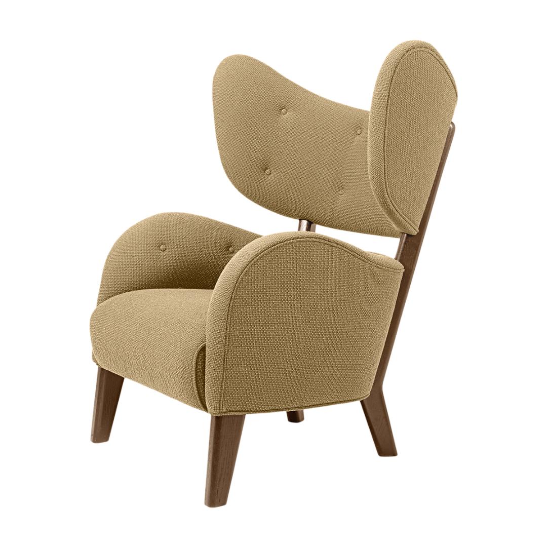 Set of 2 honey Raf Simons vidar 3 smoked oak my own lounge chairs by Lassen.
Dimensions: W 88 x D 83 x H 102 cm. 
Materials: Textile

Flemming Lassen's iconic armchair from 1938 was originally only made in a single edition. First, the then