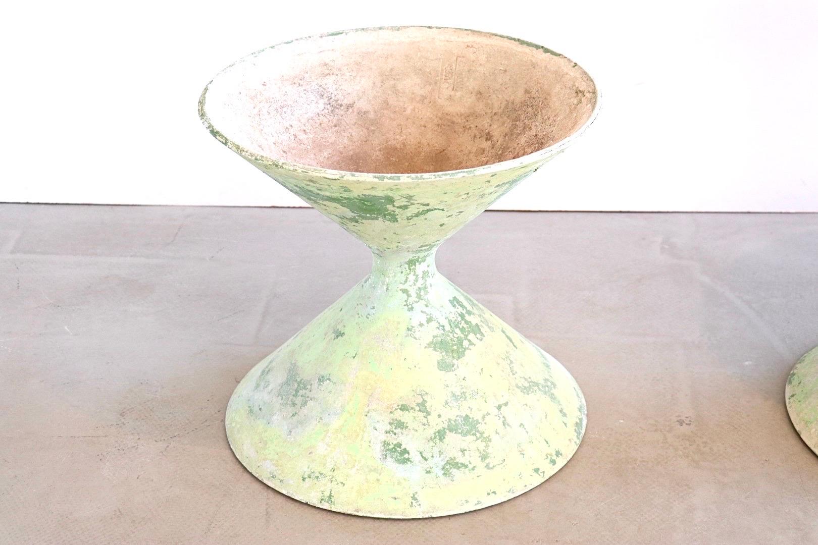 Mid-20th Century Set of 2 Hourglass Planters 