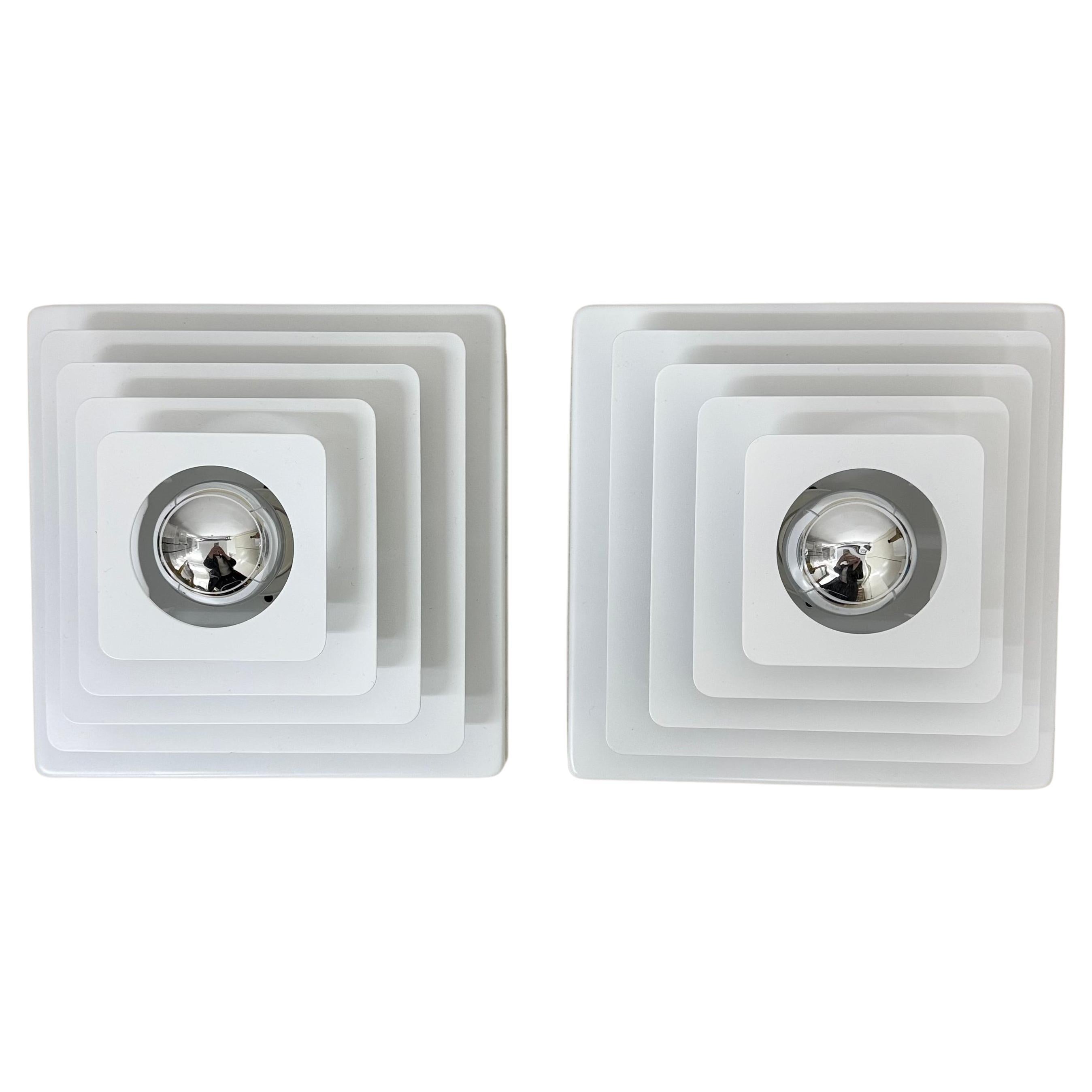 Set of 2 Hustadt Leuchten wall lamps , 1970s