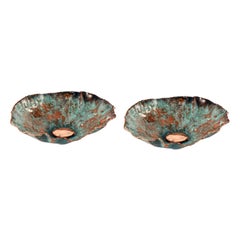 2er-Set Hypomea Kupfer Dekorative Contemporary Art Bowls von Samuel Costanini