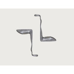 Set Of 2 Icarus Legs Shelf Brackets in Aluminum by Panorammma
