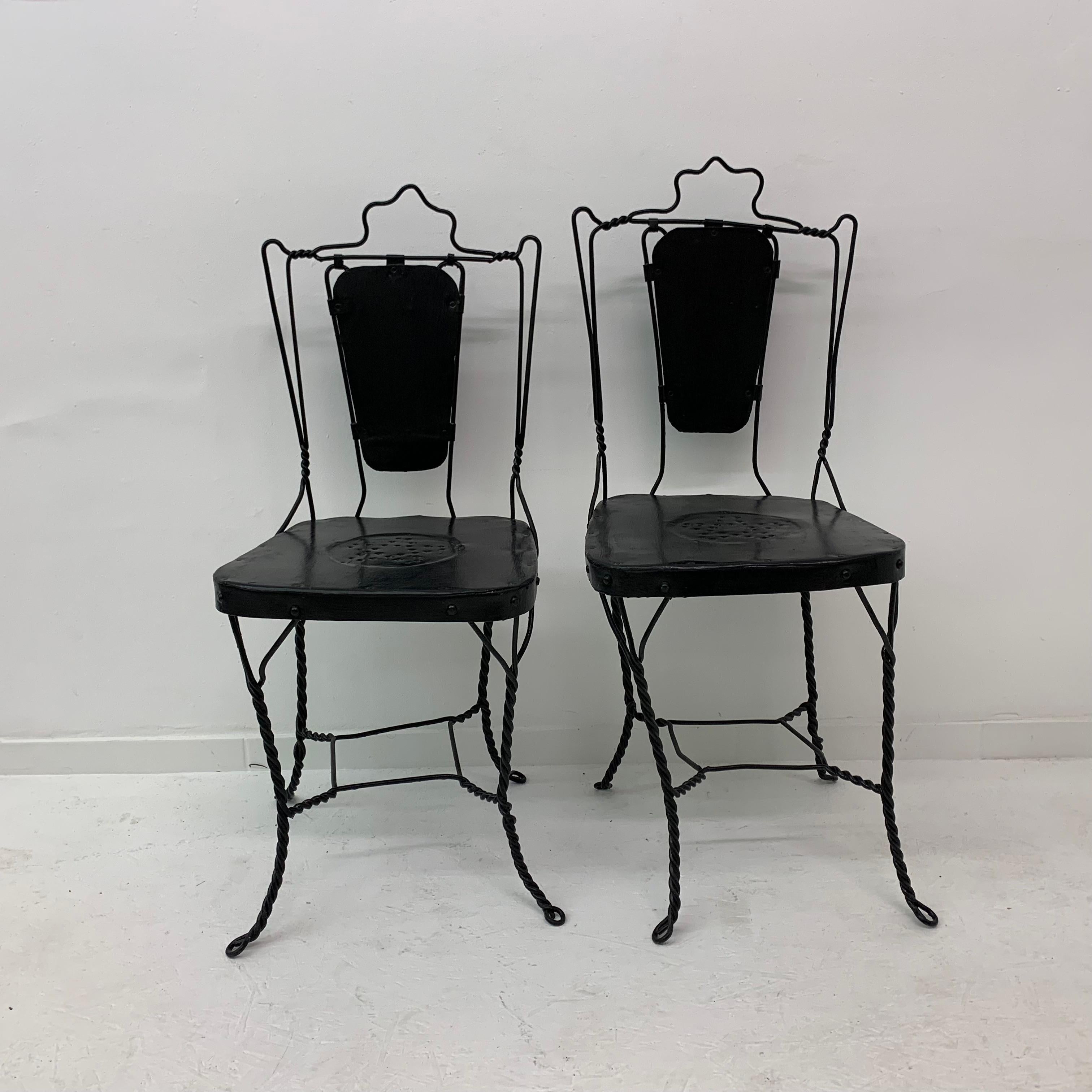 Set of 2 Ice Cream Parlor Chairs, 1950s 2
