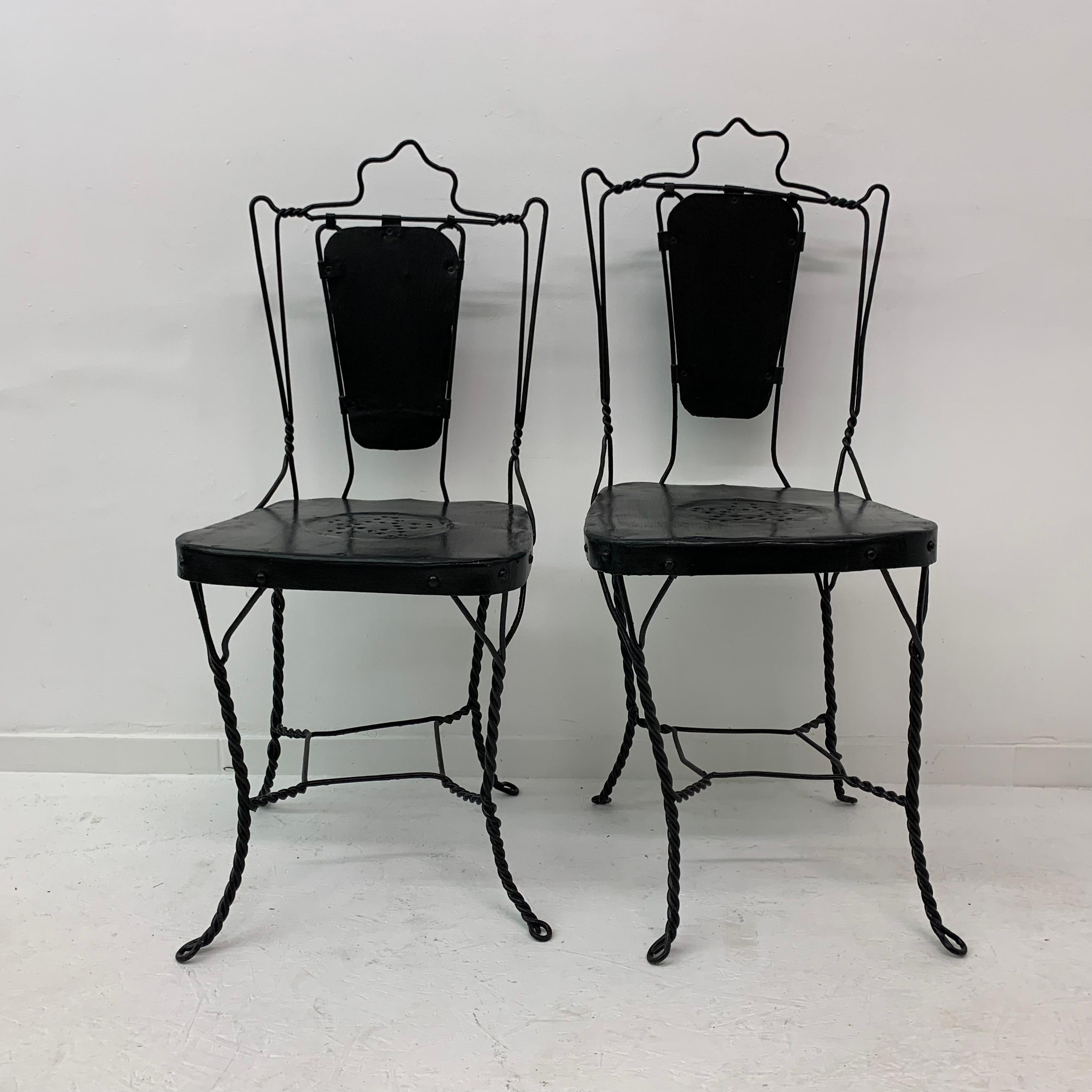 Set of 2 Ice Cream Parlor Chairs, 1950s 3