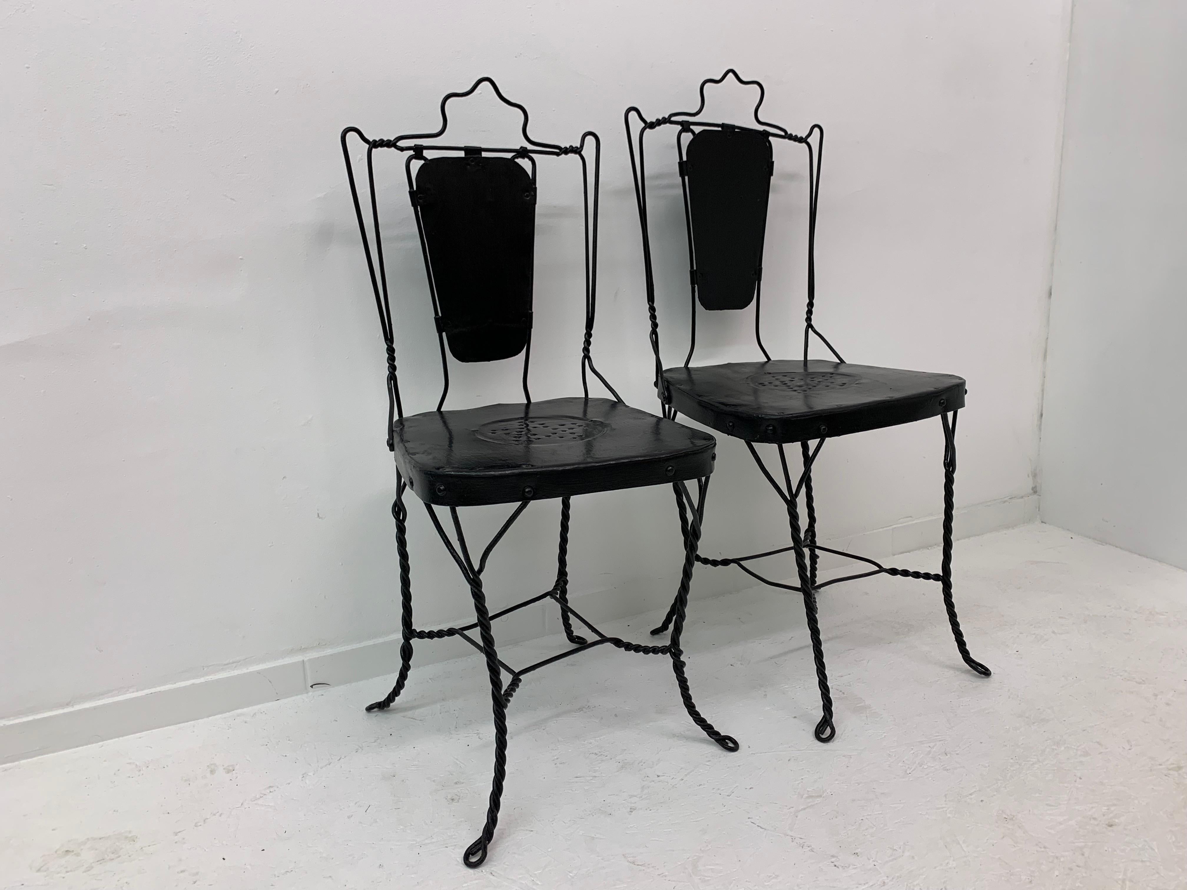 Victorian Set of 2 Ice Cream Parlor Chairs, 1950s