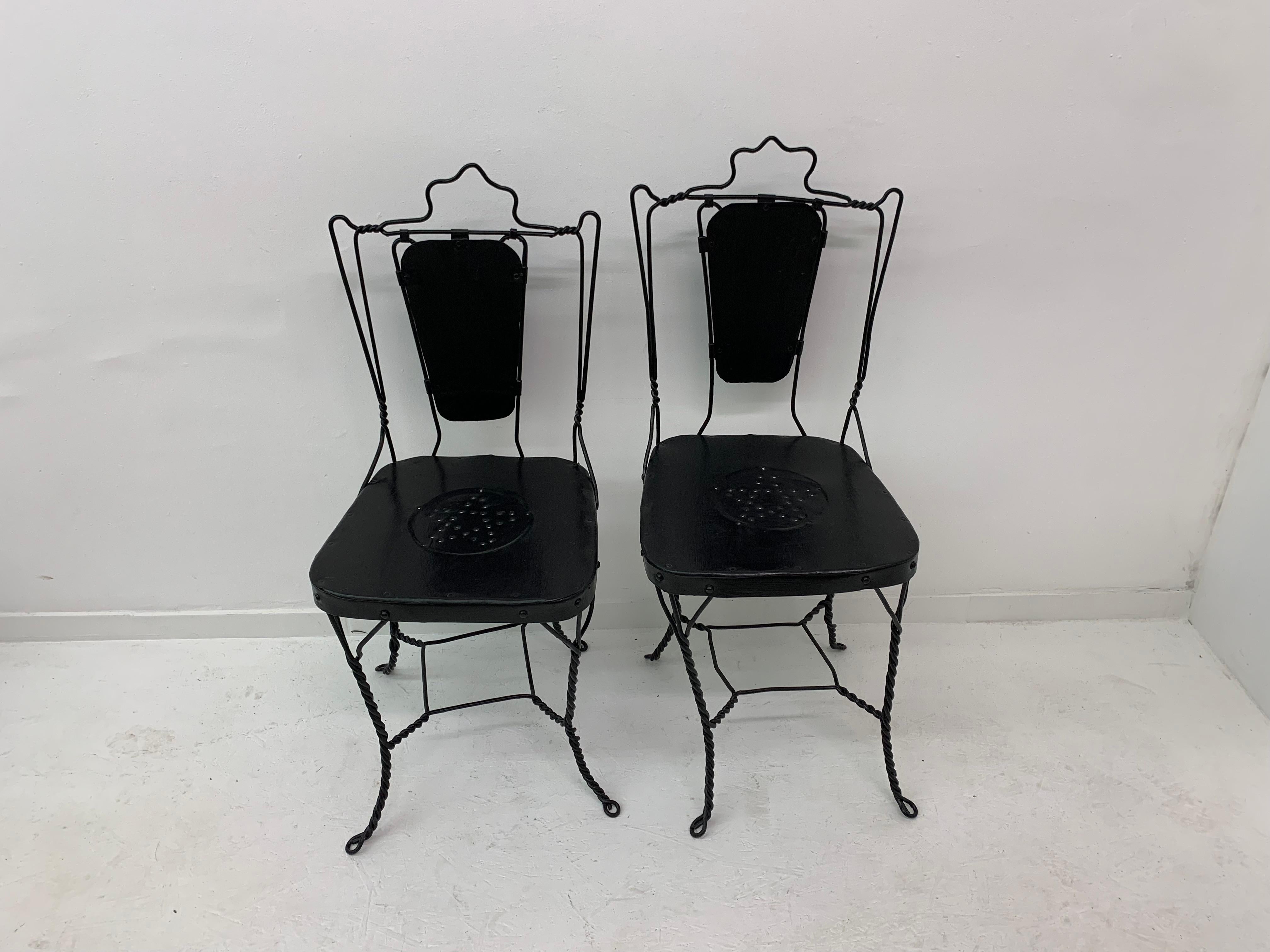 Mid-20th Century Set of 2 Ice Cream Parlor Chairs, 1950s