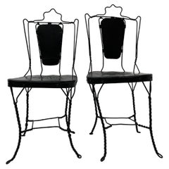 Set of 2 Ice Cream Parlor Chairs, 1950s