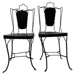 Vintage Set of 2 Ice Cream Parlor Chairs, 1950s