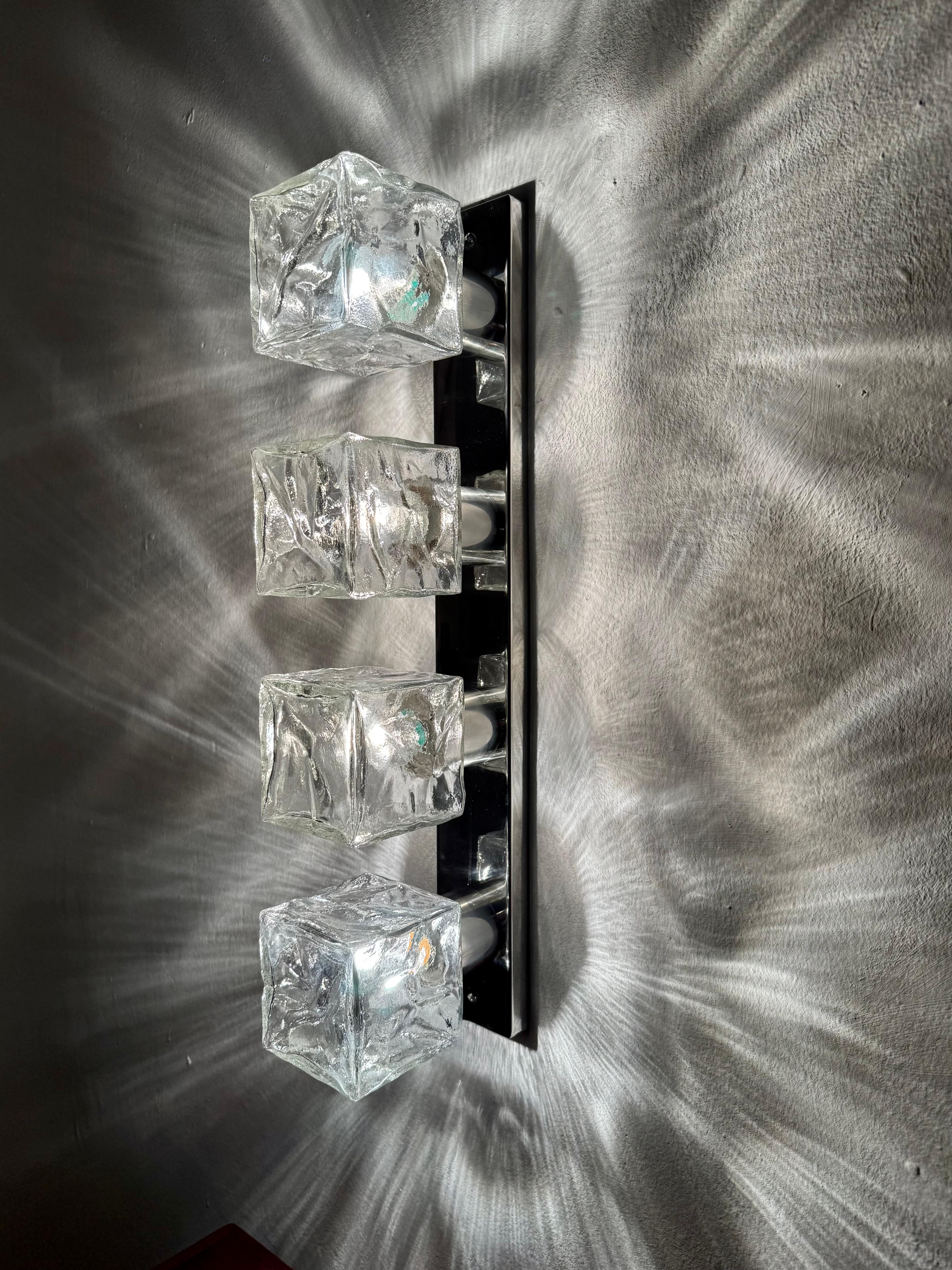 Juego de 2 lámparas de pared o lámparas empotradas Ice Cube de J.T. Kalmar en venta 5