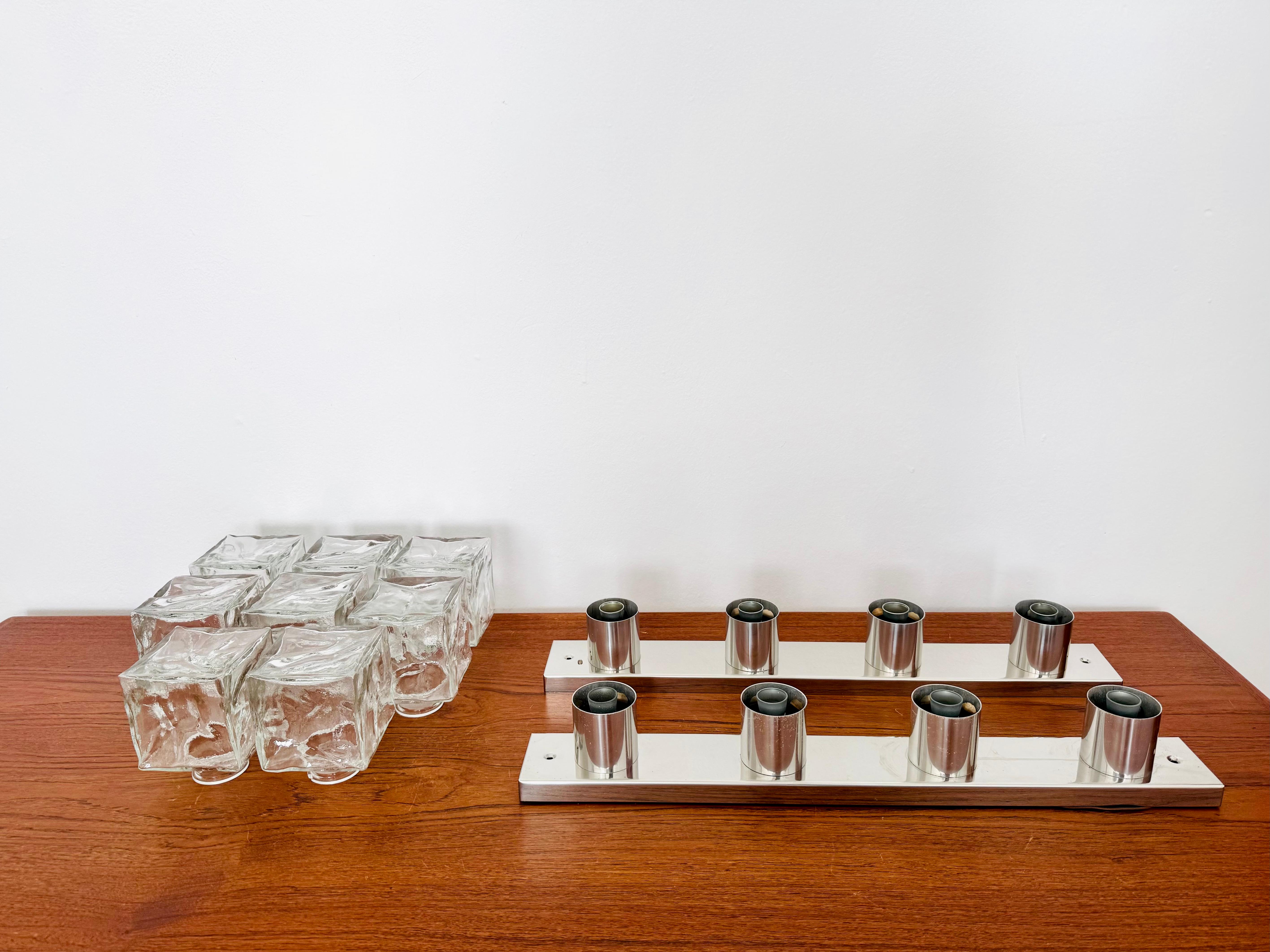 Juego de 2 lámparas de pared o lámparas empotradas Ice Cube de J.T. Kalmar en venta 6