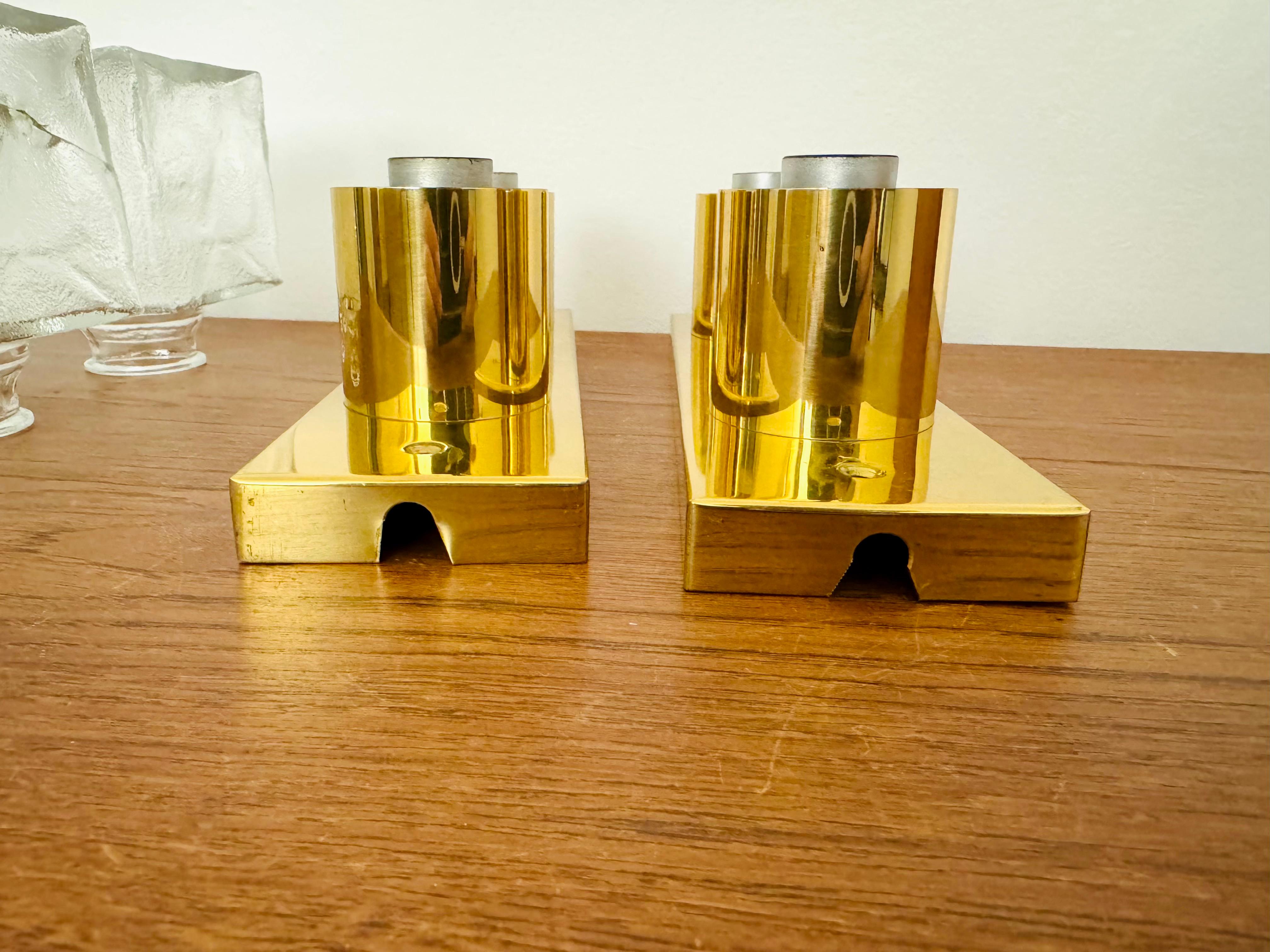 Set of 2 Ice Cube Wall Lamps or Flush Lights by J.T. Kalmar For Sale 8