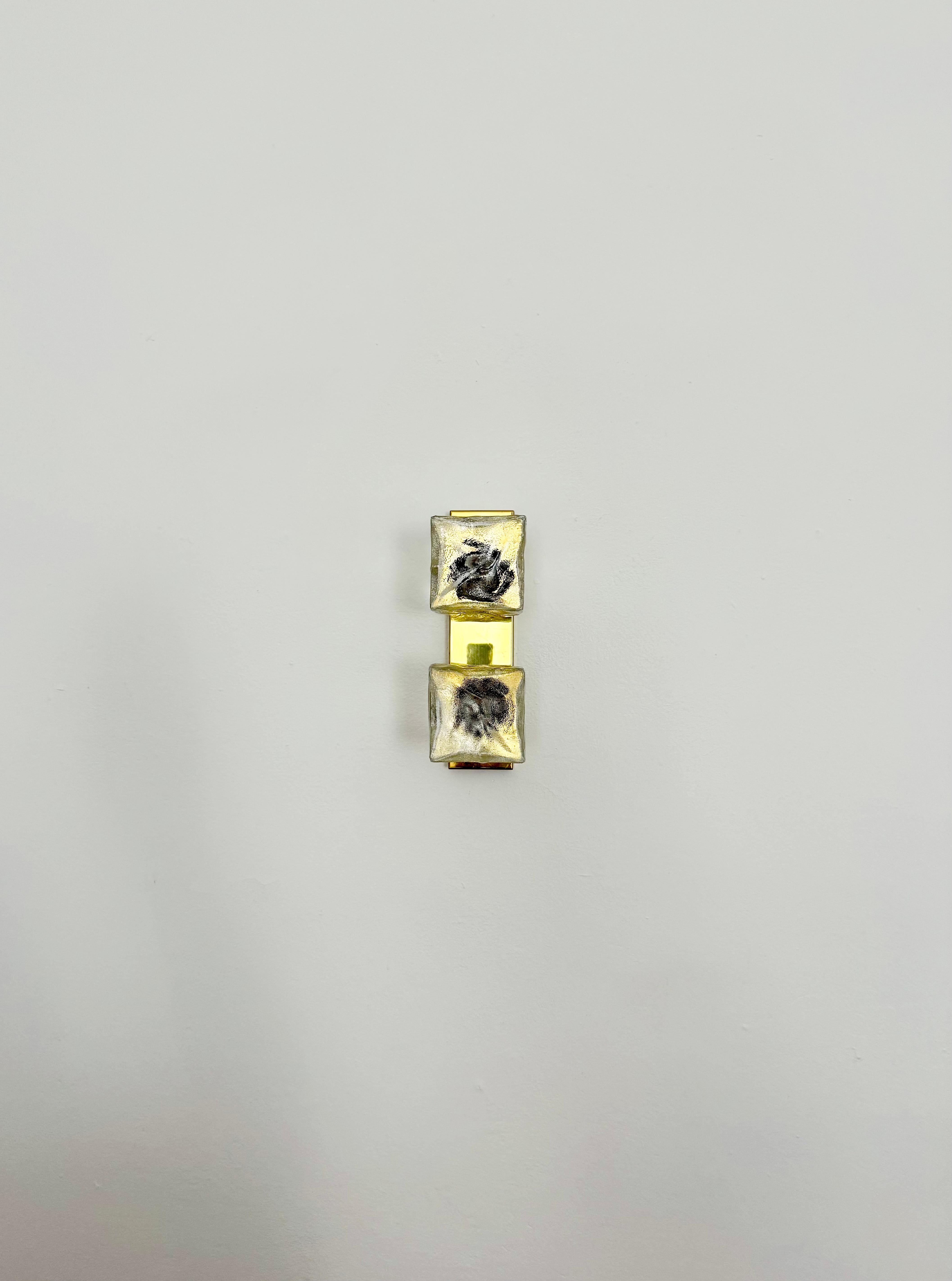 Set of 2 Ice Cube Wall Lamps or Flush Lights by J.T. Kalmar In Good Condition For Sale In München, DE