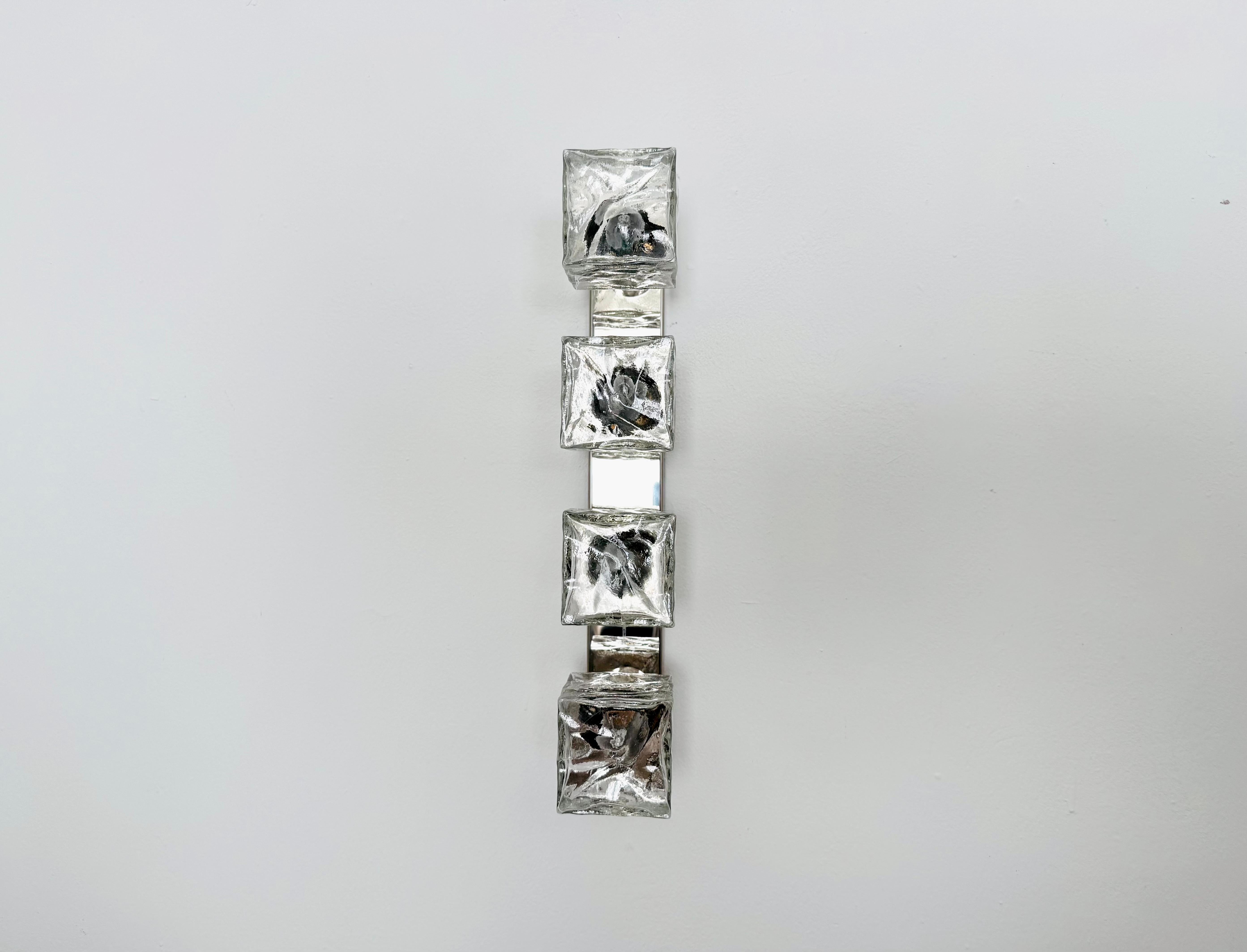 Juego de 2 lámparas de pared o lámparas empotradas Ice Cube de J.T. Kalmar Metal en venta