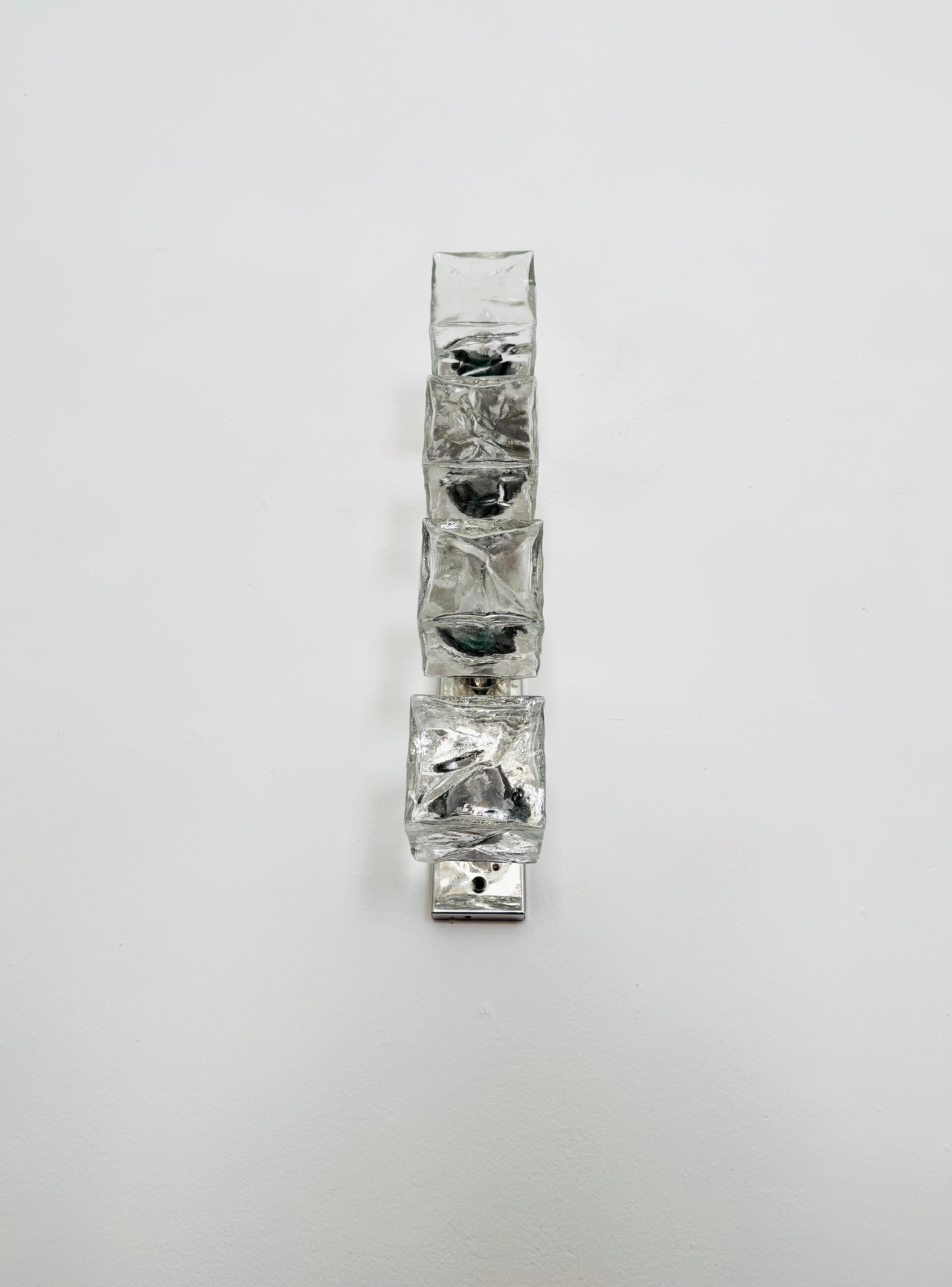 Juego de 2 lámparas de pared o lámparas empotradas Ice Cube de J.T. Kalmar en venta 1