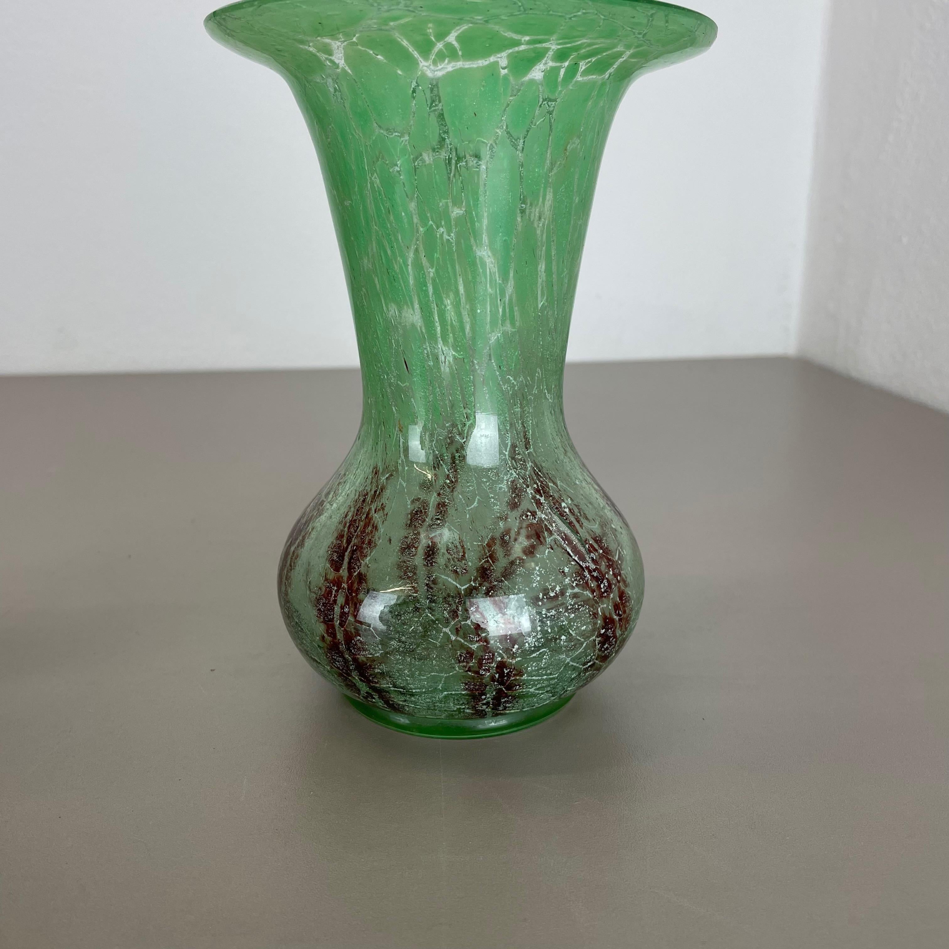Set of 2 Ikora Glass Vases by Karl Wiedmann for WMF Germany, 1930s Bauhaus For Sale 5