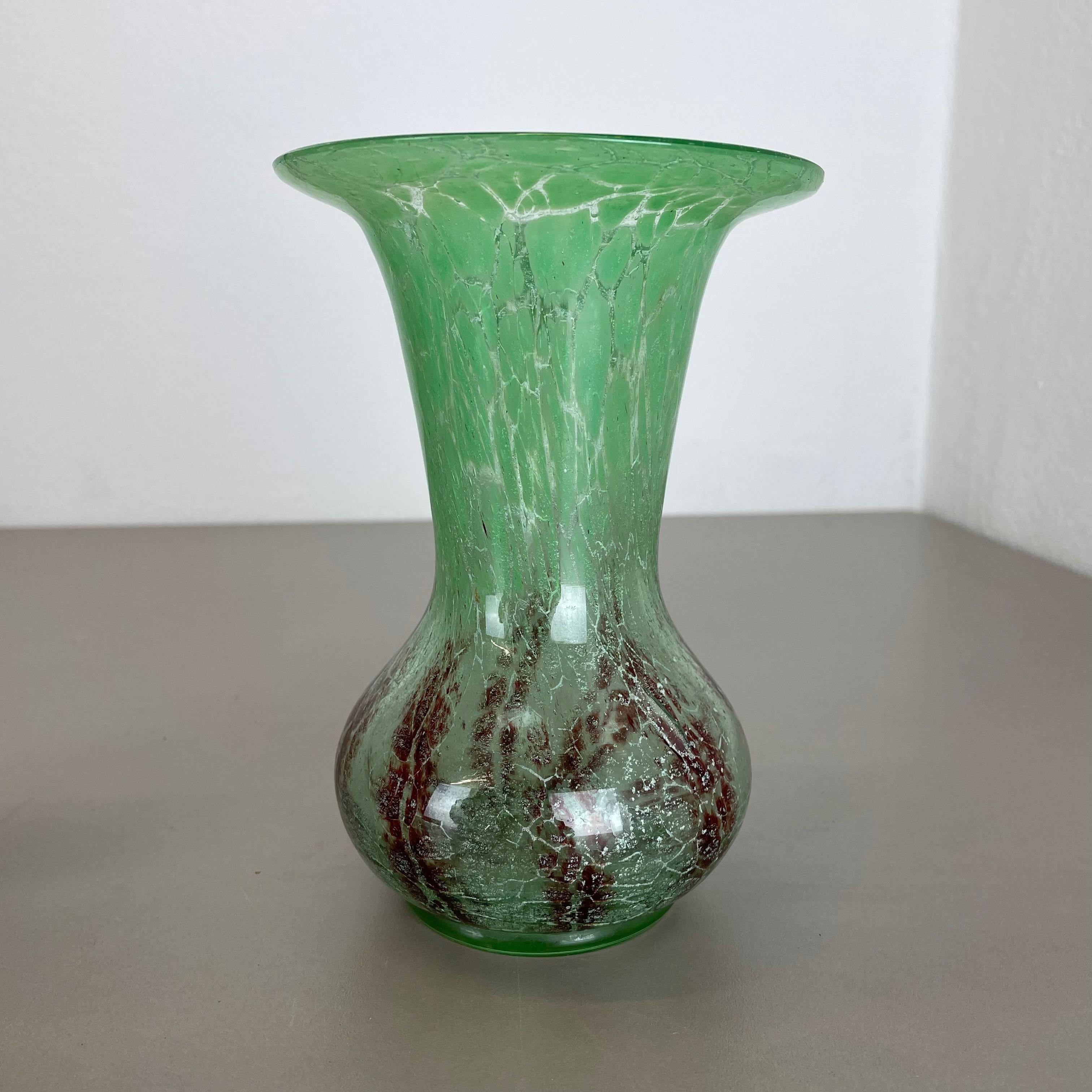 Set of 2 Ikora Glass Vases by Karl Wiedmann for WMF Germany, 1930s Bauhaus For Sale 6