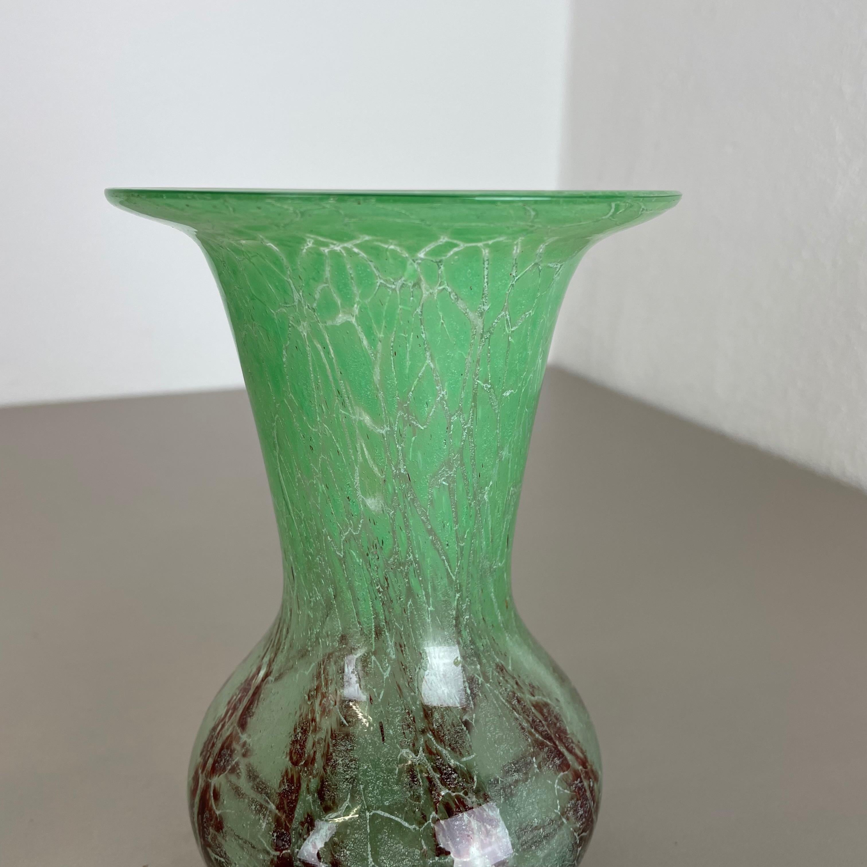Set of 2 Ikora Glass Vases by Karl Wiedmann for WMF Germany, 1930s Bauhaus For Sale 7