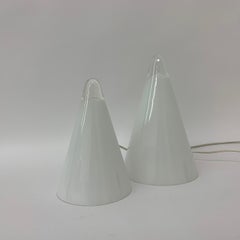 Set of 2 Ilu Glass Table Lamps, 1970's