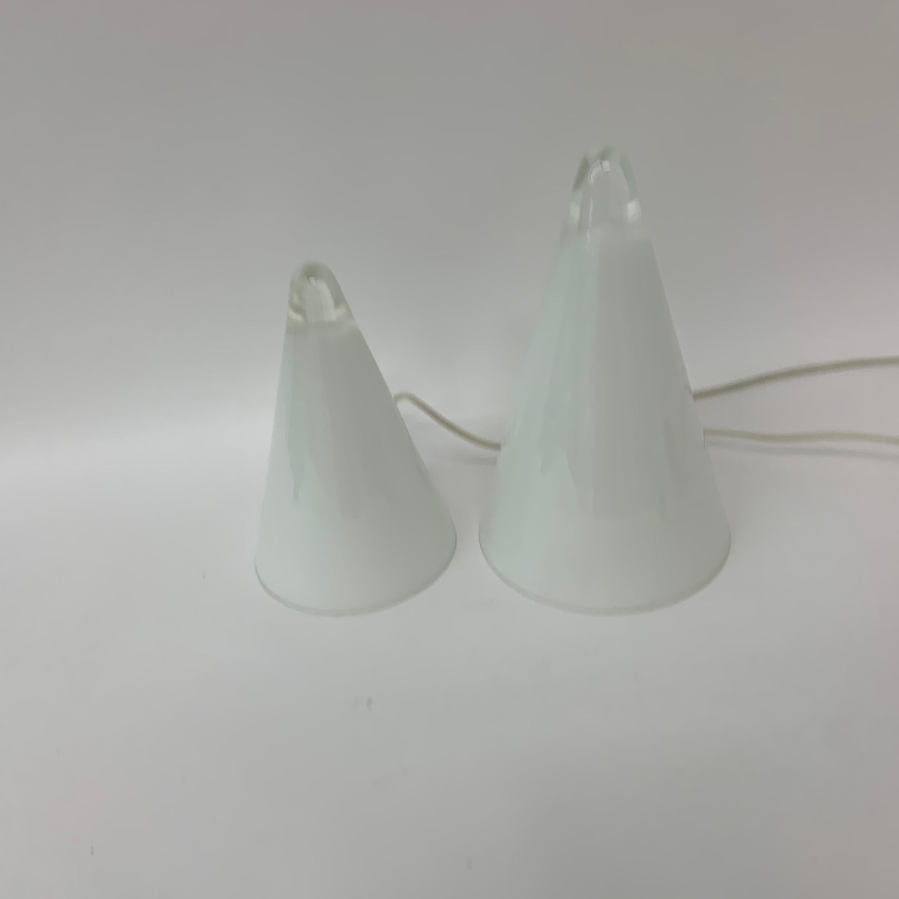 Set of 2 Ilu Glass Table Lamps, 1970's For Sale 3