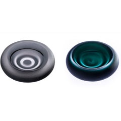 Set of 2 Incisioni Iridi Sand Ashtrays by Purho
