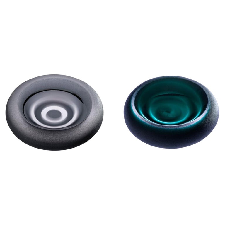 Set of 2 Incisioni Iridi Sand Ashtrays by Purho For Sale at 1stDibs