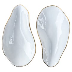 Set of 2 Indulge Nº3 / 24k Golden Rim / Side Dish, Handmade Porcelain Tableware