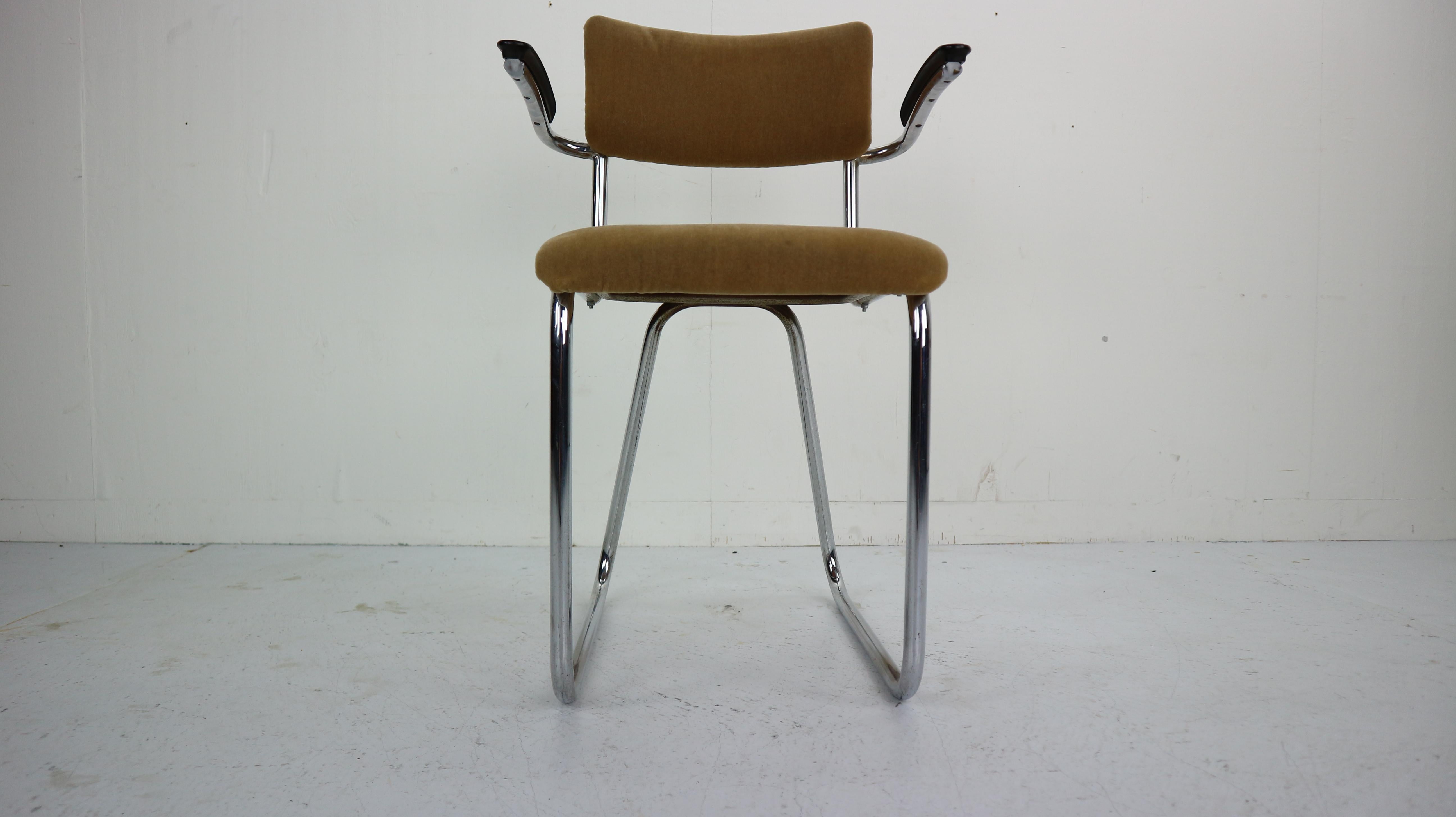 Set of 2 Industrial Armchairs in a Style of Gispen, 1960 Dutch Design 4