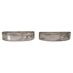 Vintage Set of 2 International Silver Spring Glory Sterling Silver Napkin Rings