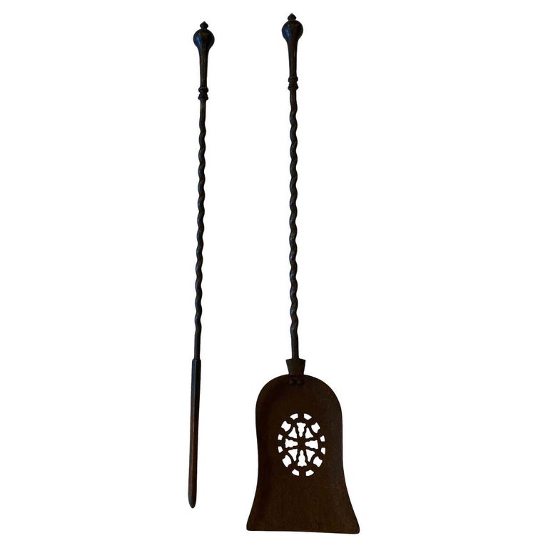 Set of 2 Iron Fire Tools, 18th Century For Sale at 1stDibs
