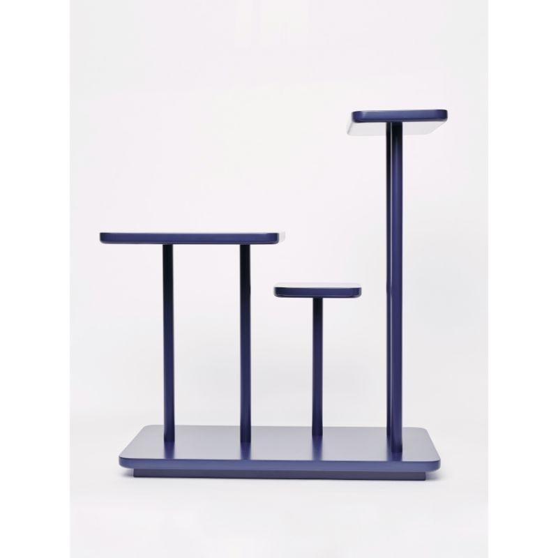 Set of 2, isolette, end tables, steel blue by Atelier Ferraro
Dimensions: 55 cm x W 30 cm x H 62 cm.
Materials: MDF/ wood.

Also available: telegrey and wood oiled colors.

The elegant end table “Isolette” is a part of the “Isole” family of