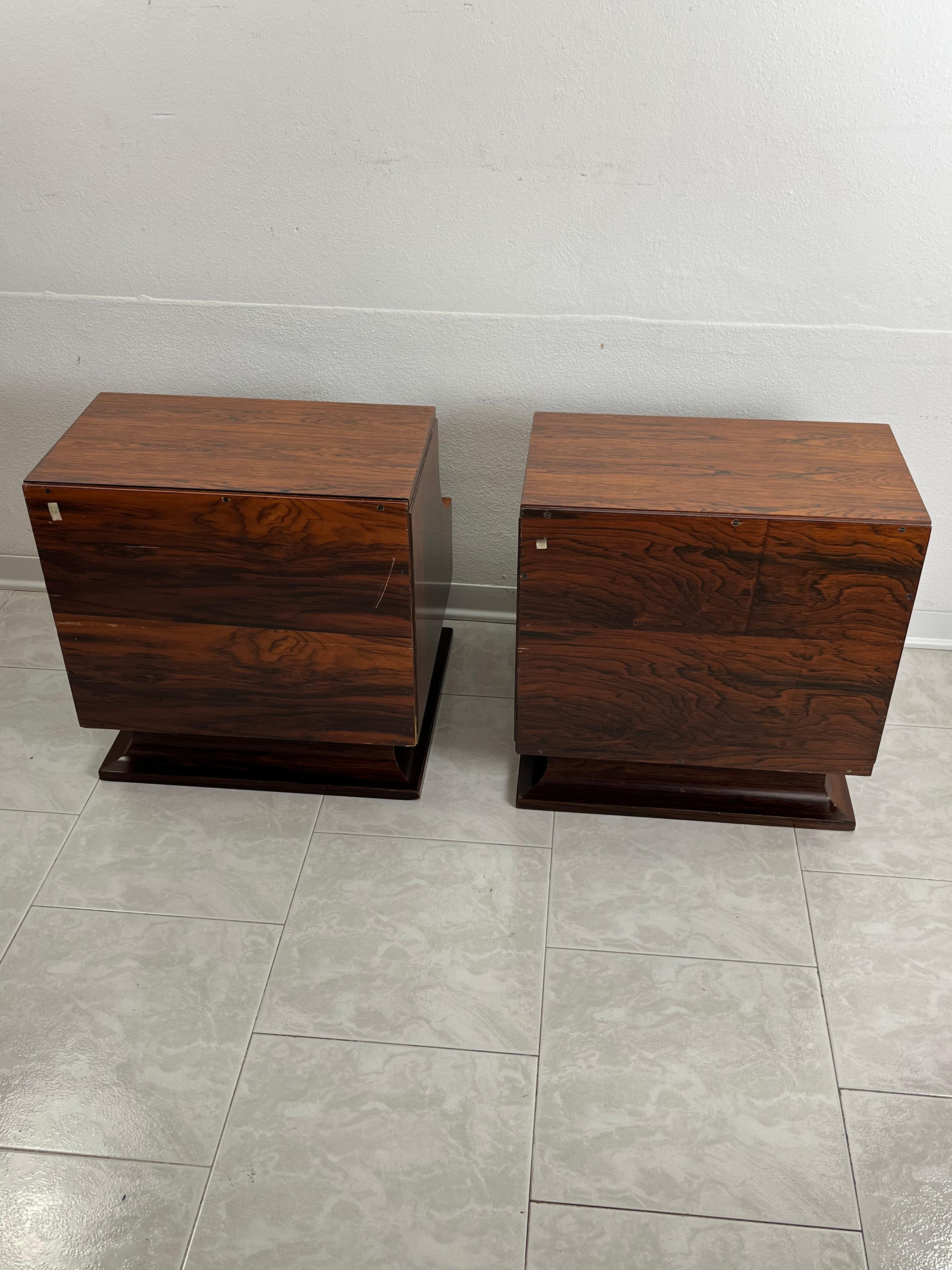 Set Of 2 Italian 1970s Bedside Tables For Sale 2
