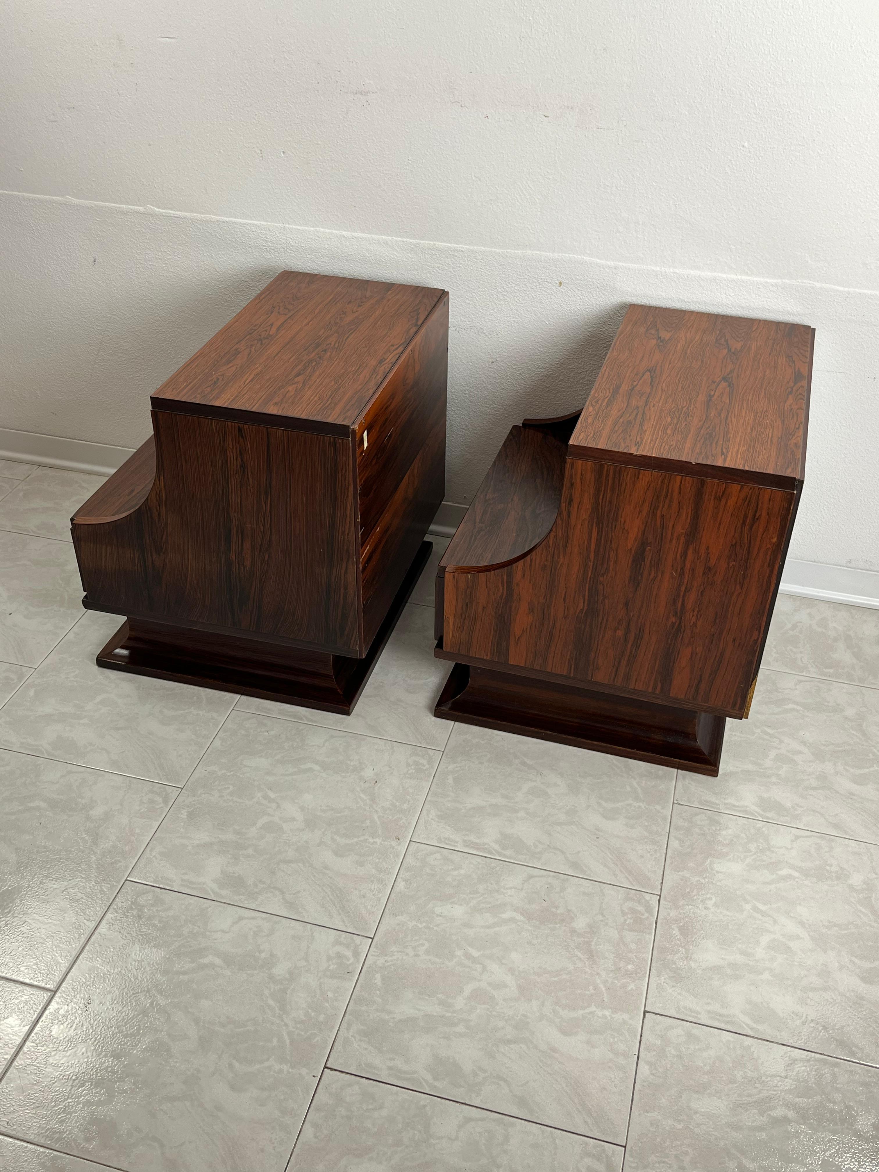 Set Of 2 Italian 1970s Bedside Tables For Sale 3