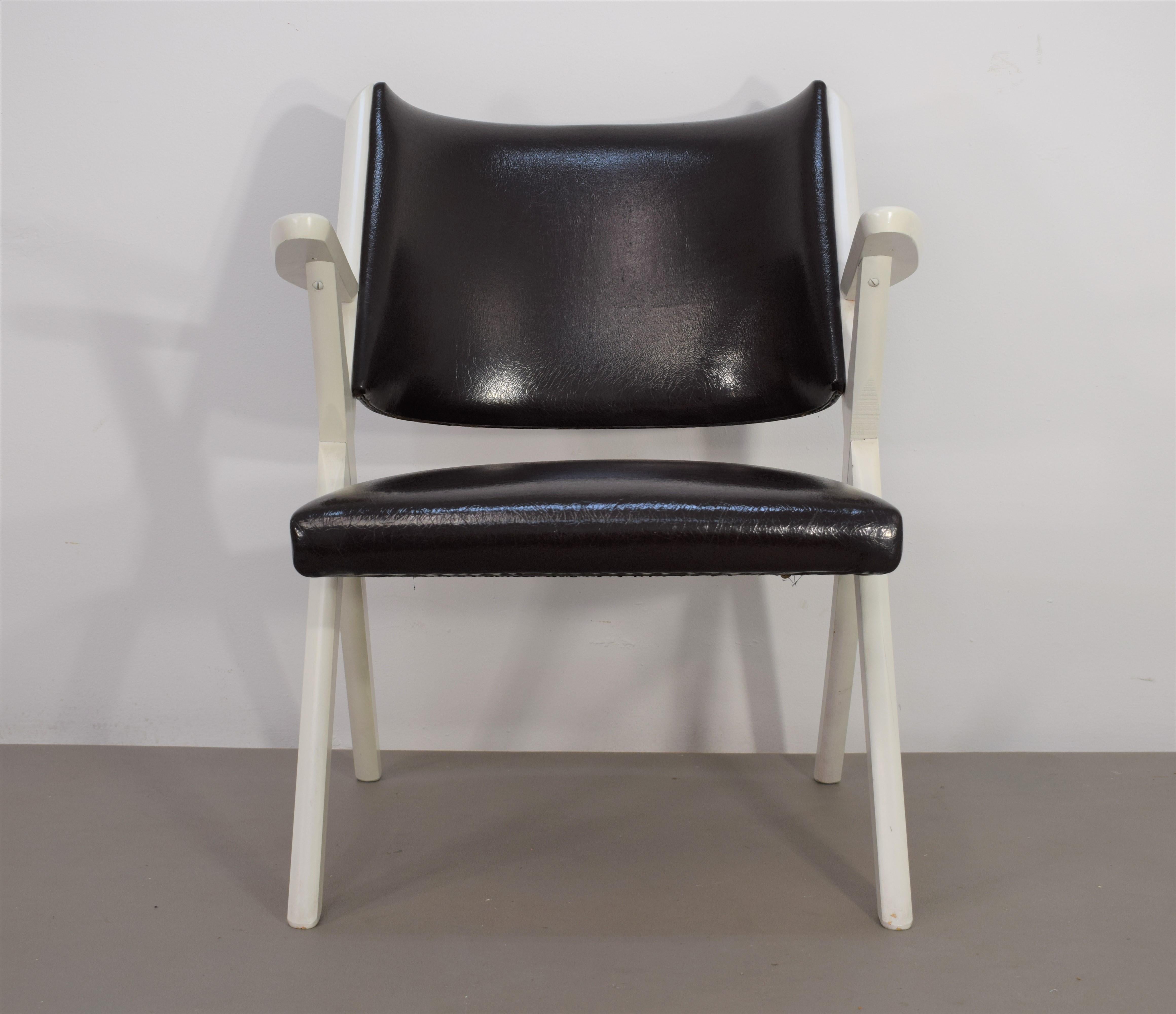 Mid-Century Modern Ensemble de 2 fauteuils italiens par Dal Vera, années 1950 en vente