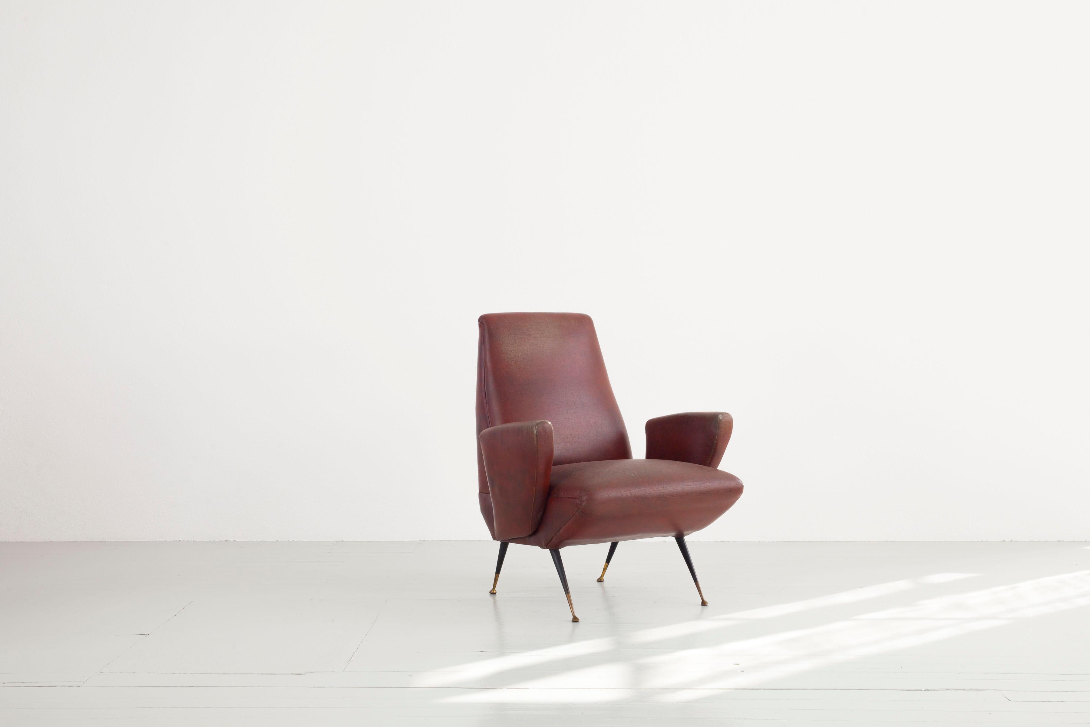 Set aus 2 italienischen Sesseln, entworfen von Nino Zoncada, Italien, 1950er Jahre im Angebot 2