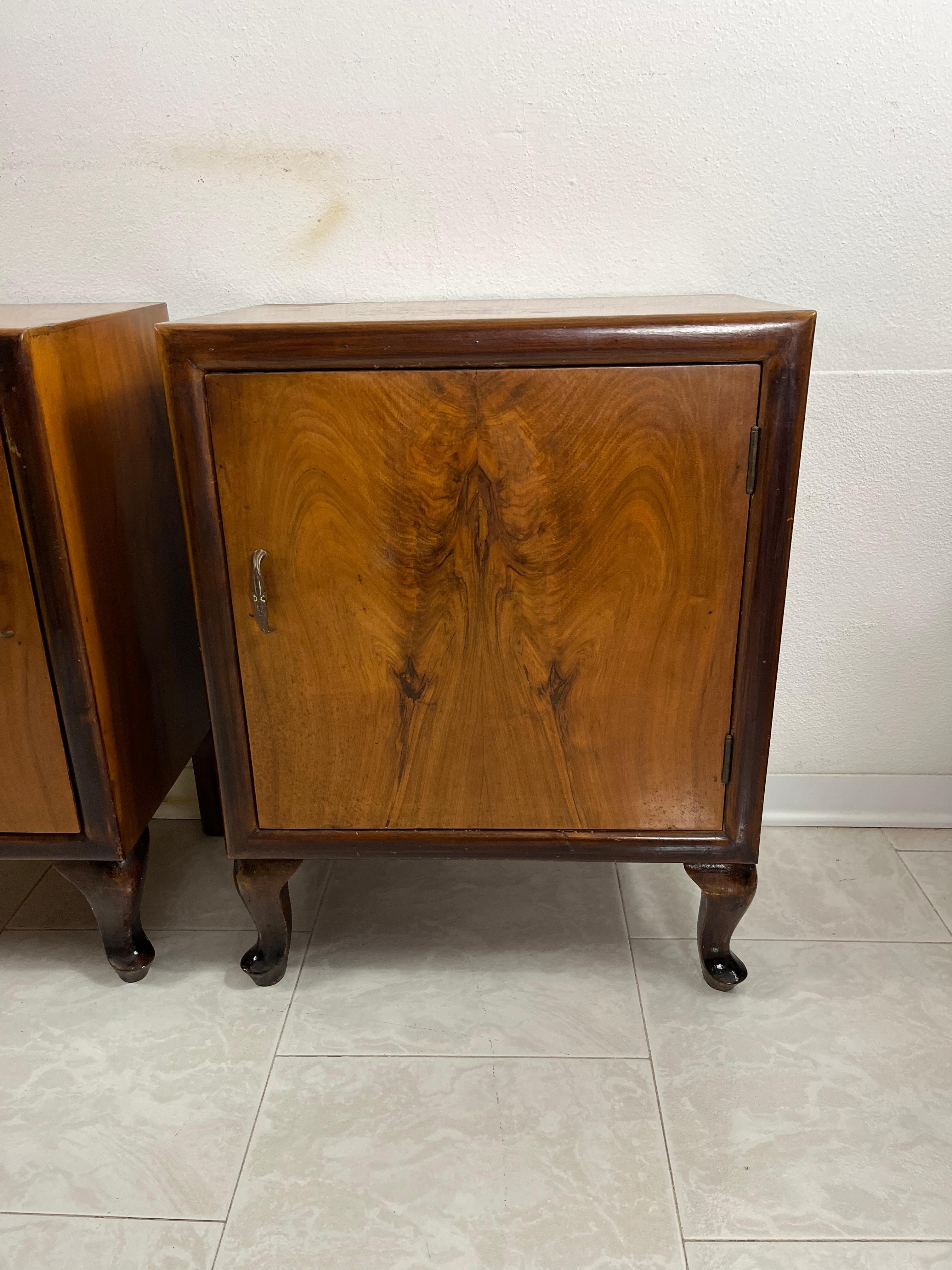 Italiano Set di 2 comodini Art Deco italiani, anni '40 in vendita