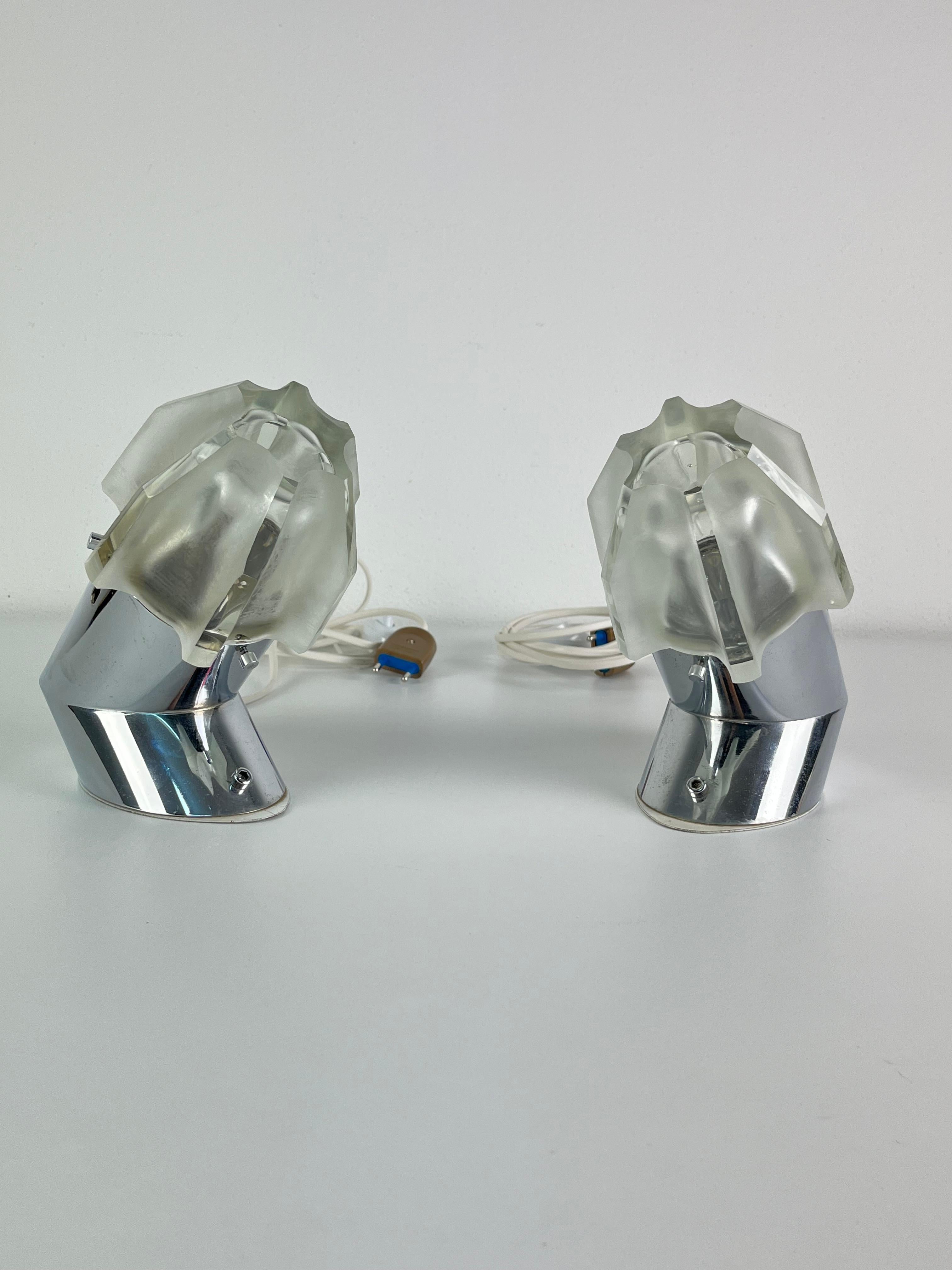 Set of 2 Italian Bedside Lamps Space age, 1970s in vendita 2