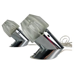 Set of 2 Italian Bedside Lamps Space age, 1970s