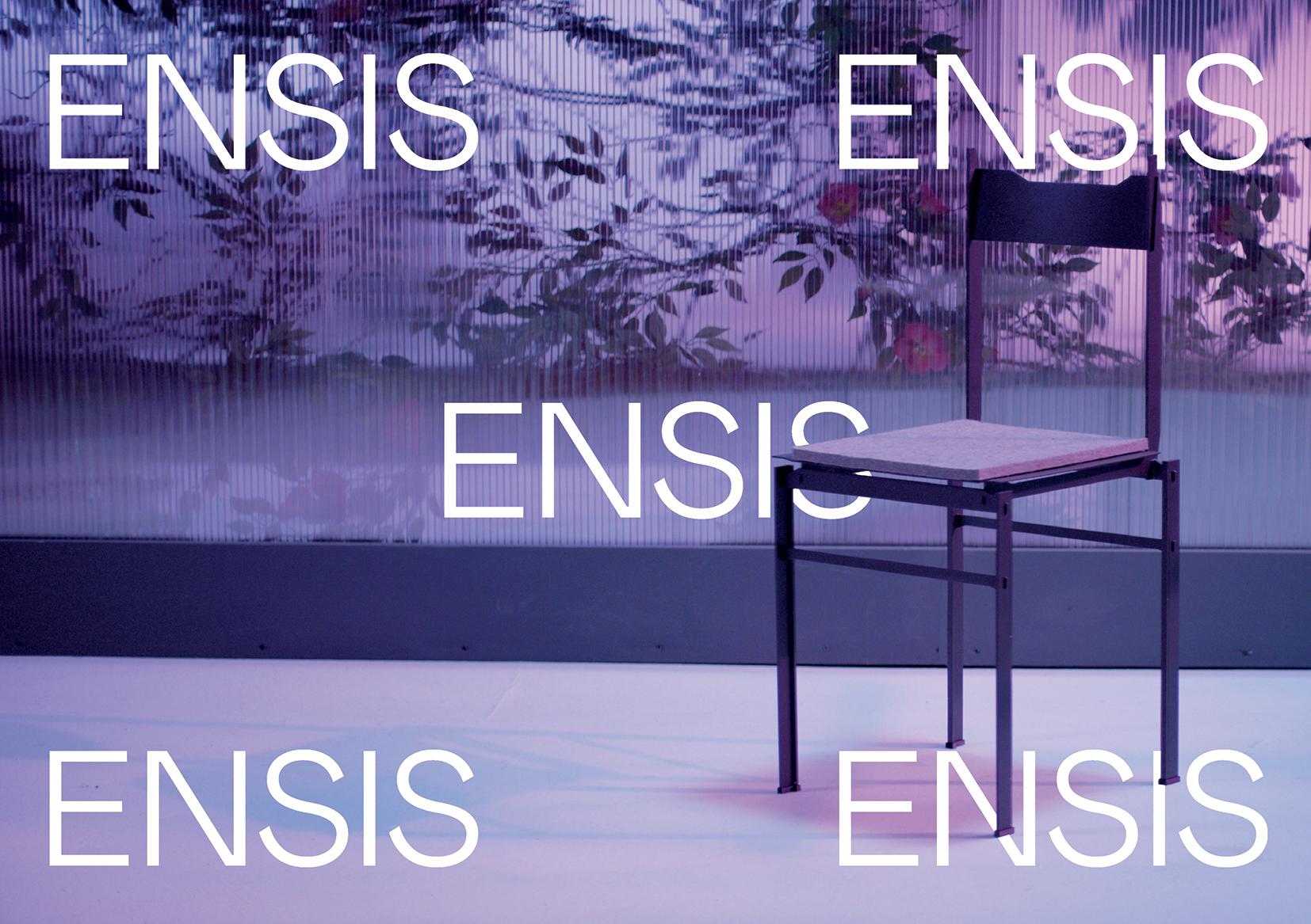 Satz von 2 zeitgenössischen italienischen Stühlen aus Stahl und Aluminium, „Ensis“ von Errante (Filz) im Angebot