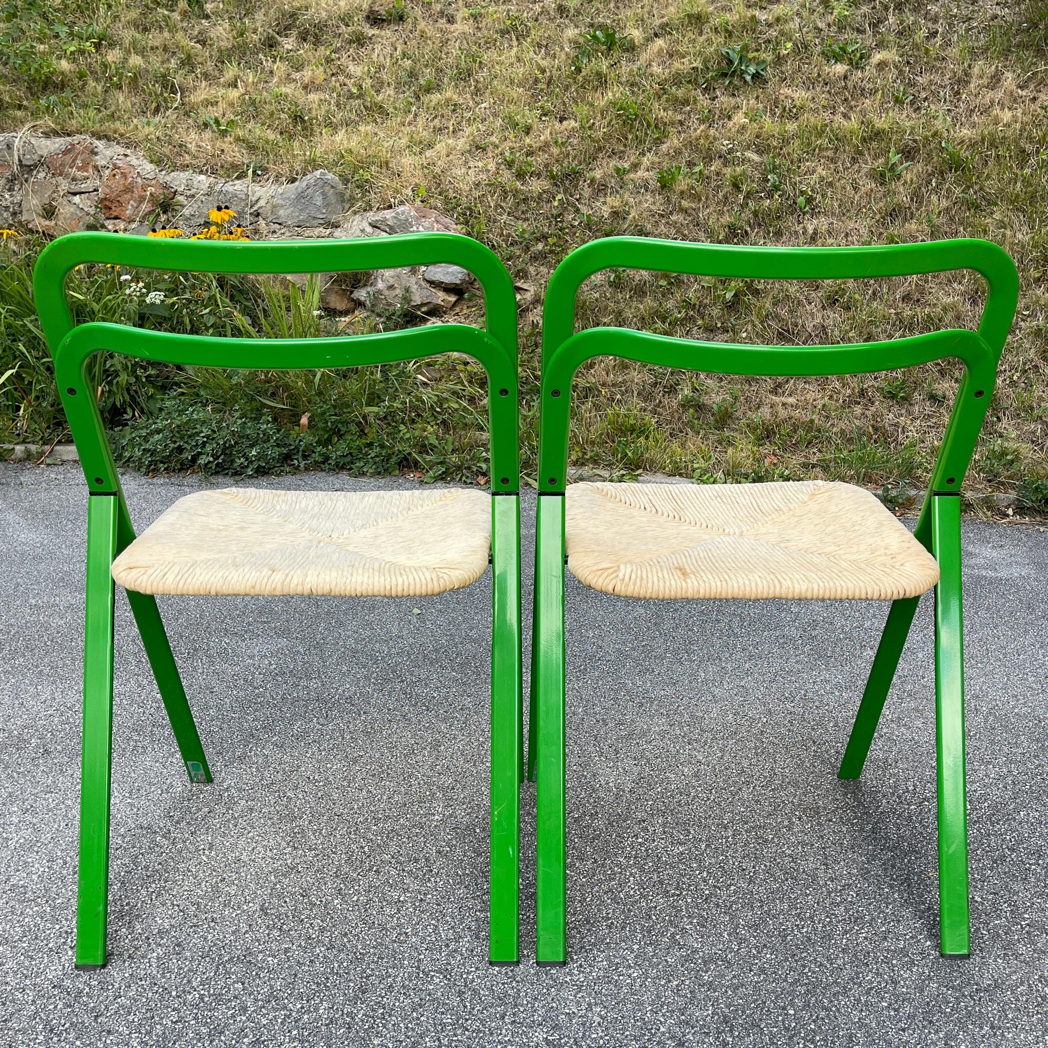 Set of 2 Italian Folding Chairs by Giorgio Cattelan for Cidue, 1970s 5