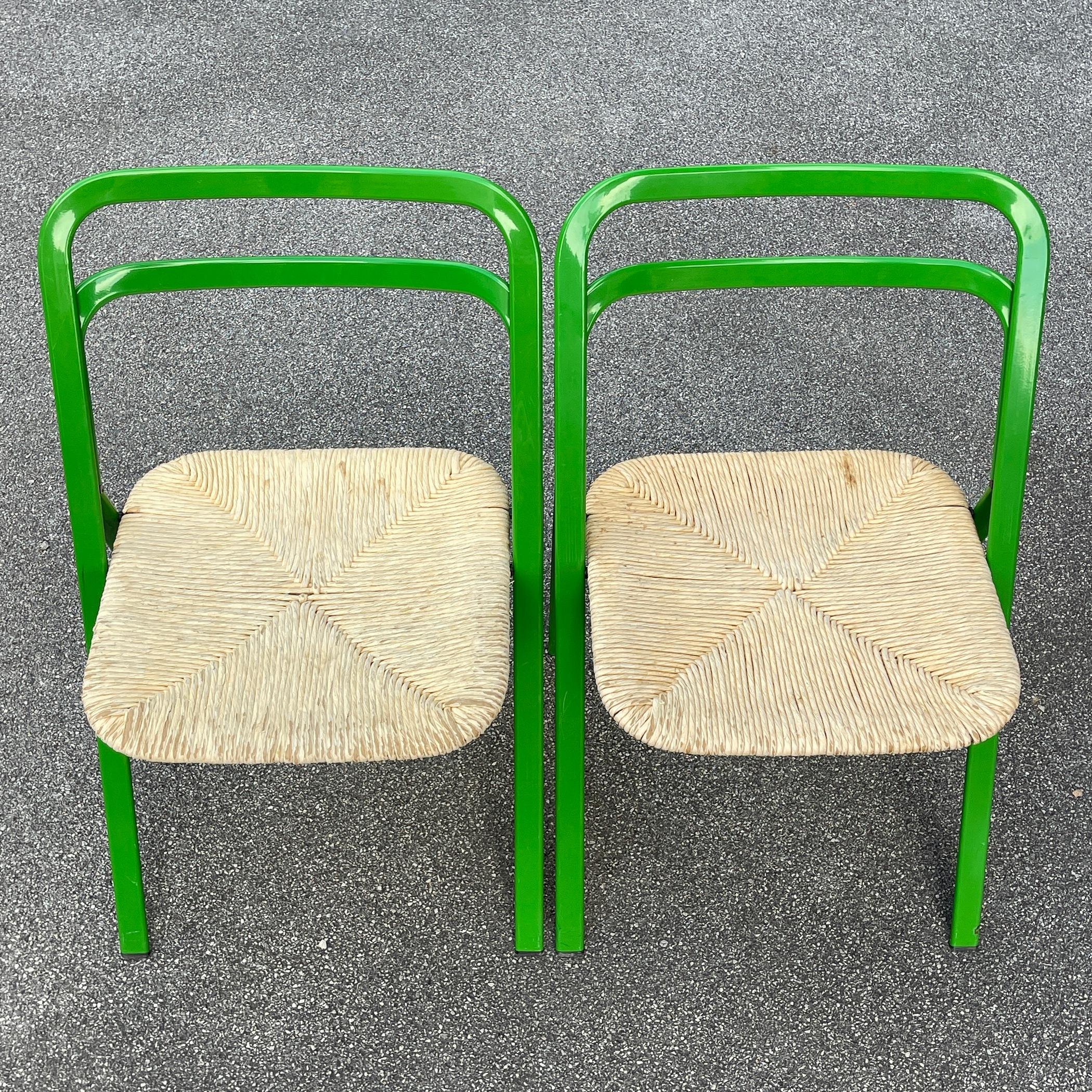 Mid-Century Modern Set of 2 Italian Folding Chairs by Giorgio Cattelan for Cidue, 1970s