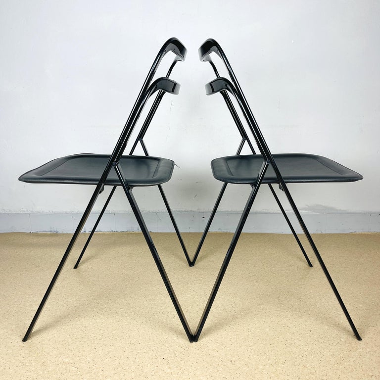 Set of 2 Italian Folding Chairs by Giorgio Cattelan for Cidue, 1970s In Good Condition For Sale In Miklavž Pri Taboru, SI